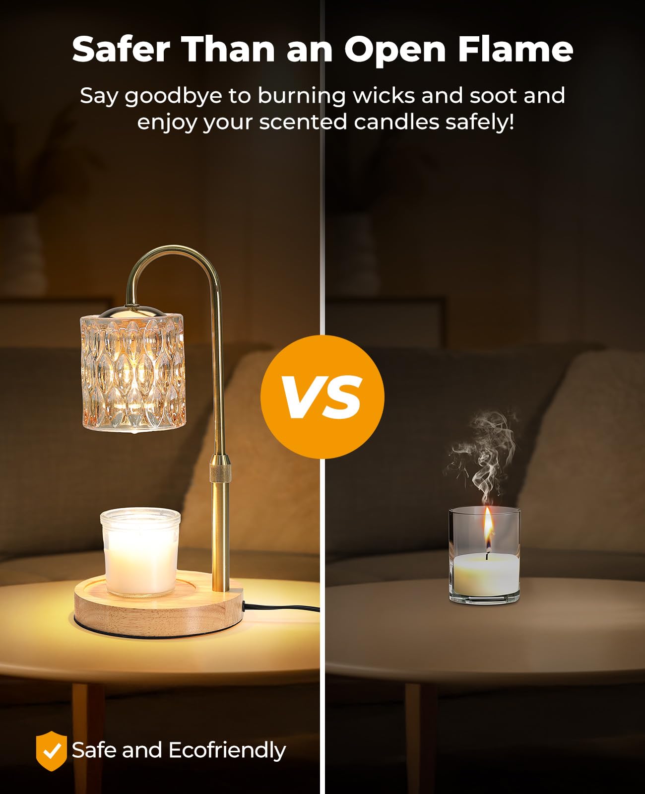 Candle Warmer Lamp, Candle Warmer with Timer and Dimmer, Adjustable Height Electric Candles Lamp with 2 Bulbs for Scented Jar, Wax Melter Lamp for Home Decor, Gifts for Women