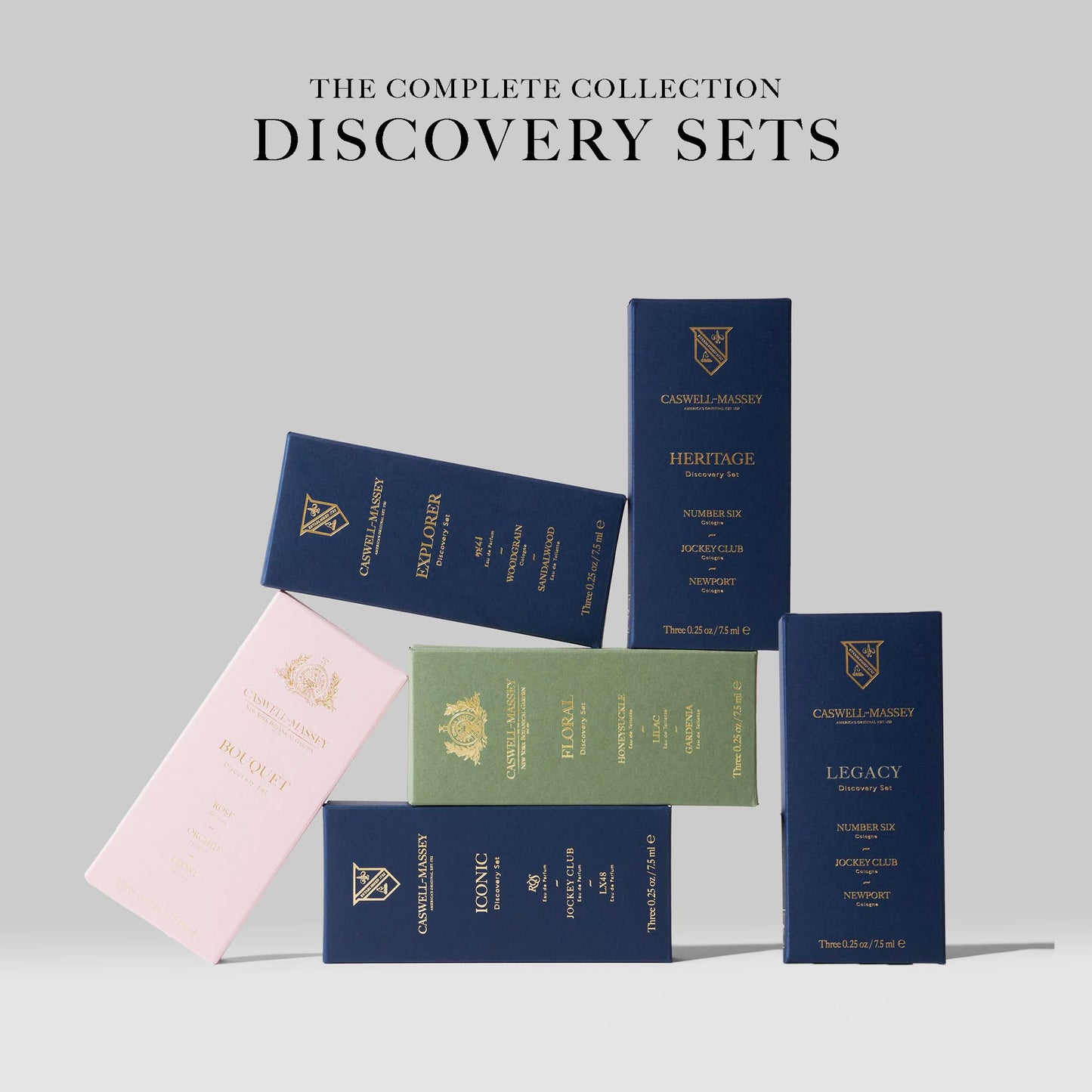 Caswell-Massey Bouquet Discovery Set, Includes Peony, Orchid & Rose, Discover the Beauty of Botanicals, Travel Size Perfume Set, Perfume for Women, 7.5 ml Each