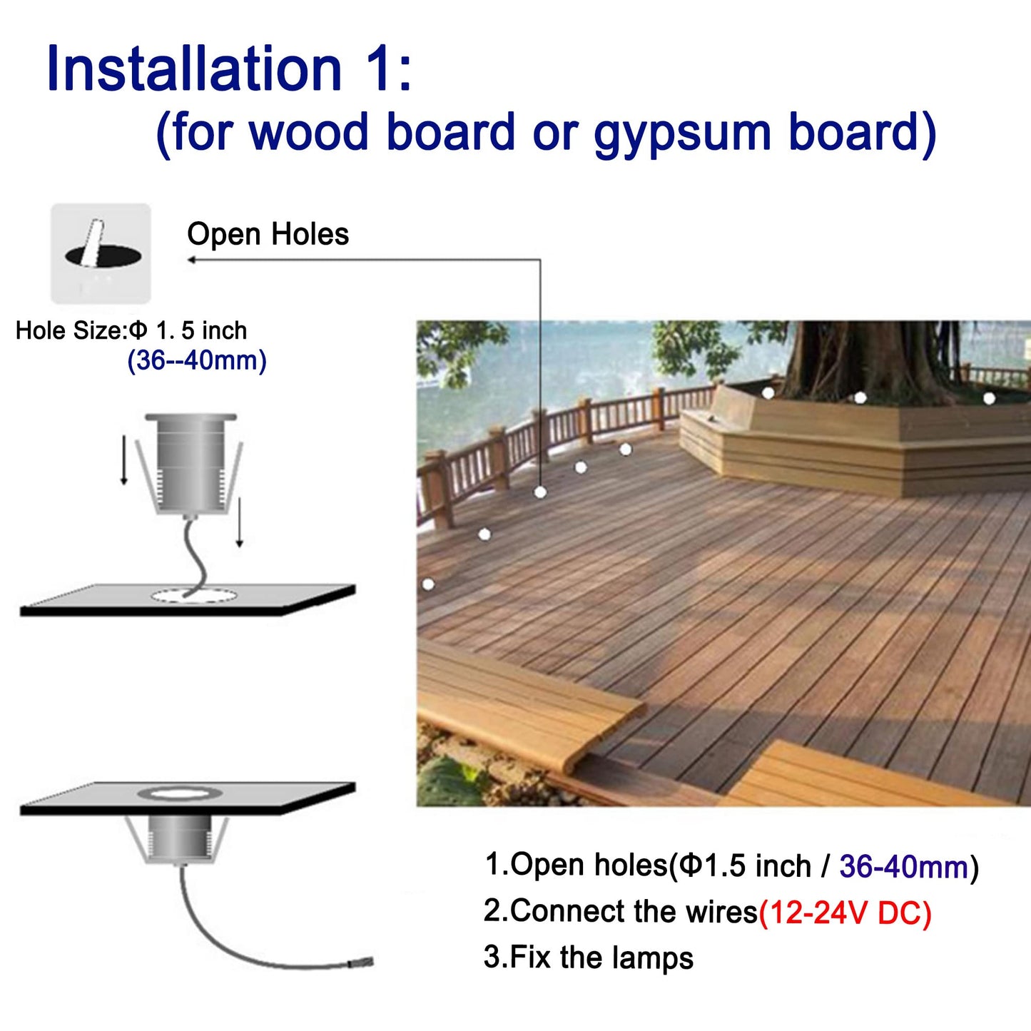 CNBRIGHTER LED In-Ground Well Lights Anti-Glare,3W 12V-24V DC, IP67 Waterproof Recessed Lamp,Buried Underground Outdoor Landscape Lighting,Warm White 3000K(3 Watt)