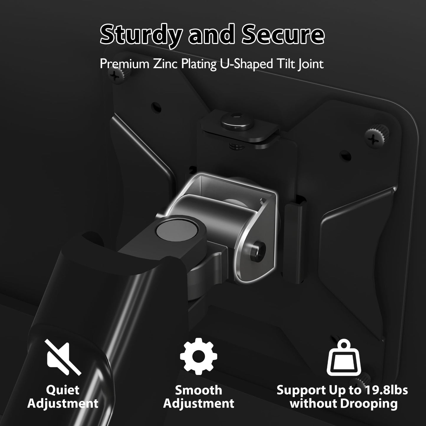 BONTEC Monitor Wall Mount Bracket for 13-32 Inch Screens, Fully Adjustable Gas Spring Monitor Arm, Height Adjustable, Tilt Swivel & Rotate, Holds up to 9 KG, VESA 75x75, 100x100 mm