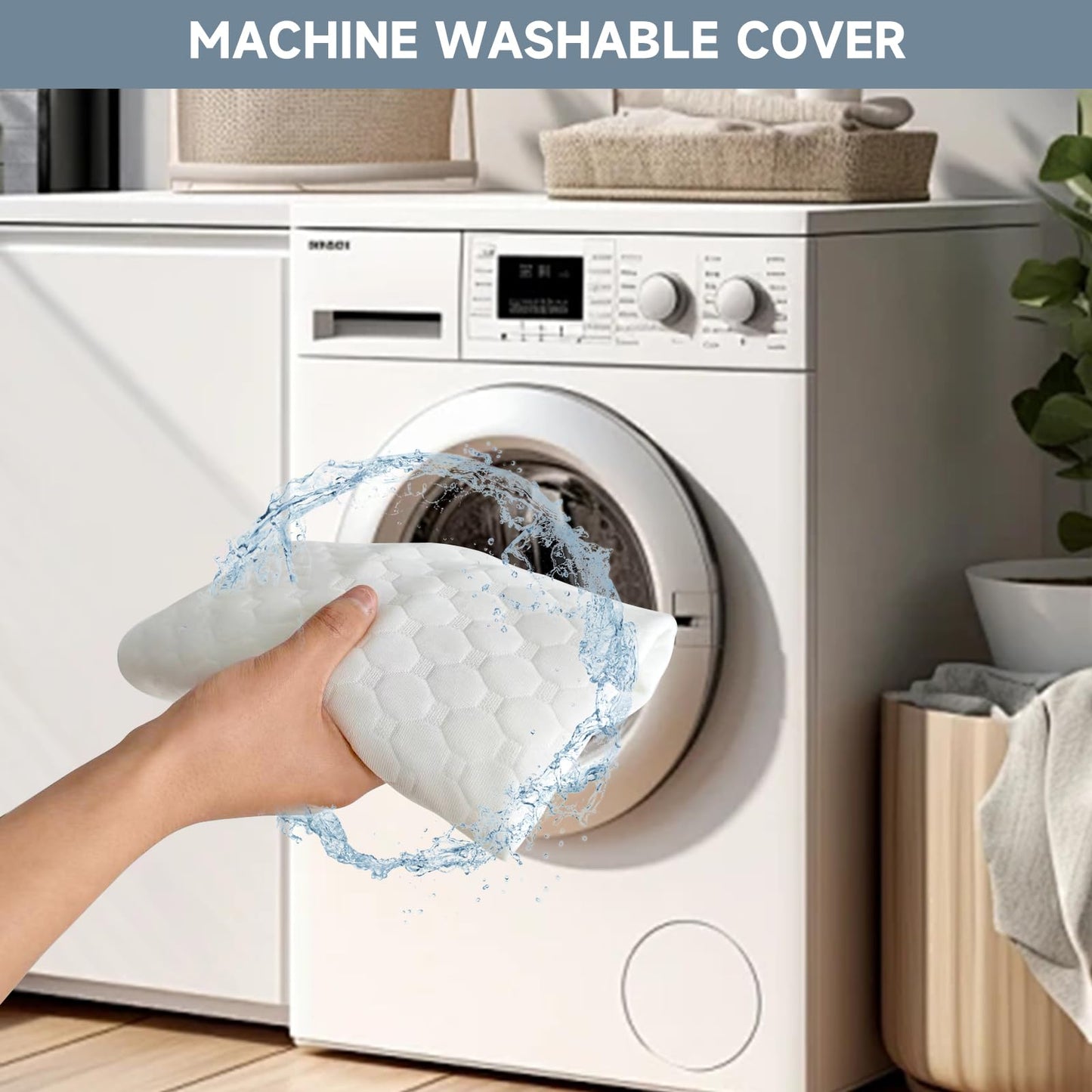 Bed Wedge Pillow for Sleeping, 3 Pcs Adjustable Height 4.5&7.5&12 Inch Triangle Pillow Wedge for Post Surgery, Acid Reflux, Snoring, Legs Pain Relief