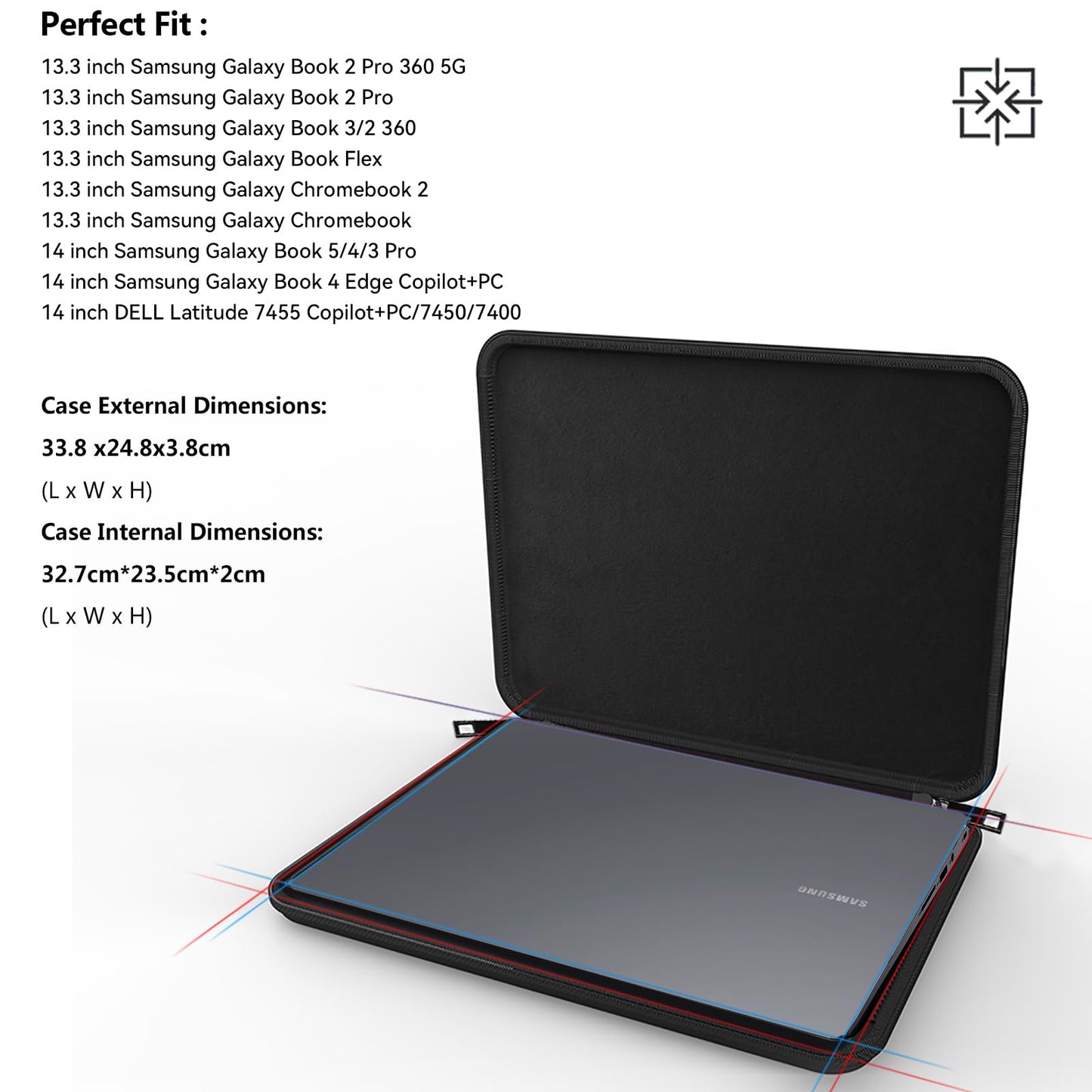Smatree Hard Laptop Case for 14 inch HP OmniBook 7 AI 14/5 Next Gen AI 14/5 Flip 14,for 14inch OmniBook-X Laptop Next Gen AI-PC-14/X Laptop14,for 14inch OmniBook Ultra Flip 2-in-1 Next-Gen-AI-PC-14t