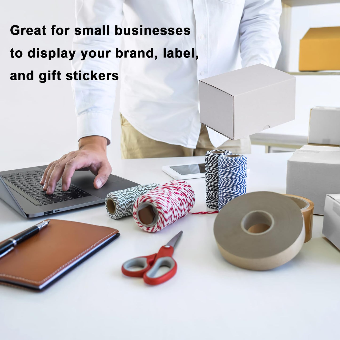 MEBRUDY 7x5x4 Inches Shipping Boxes Pack of 50, White