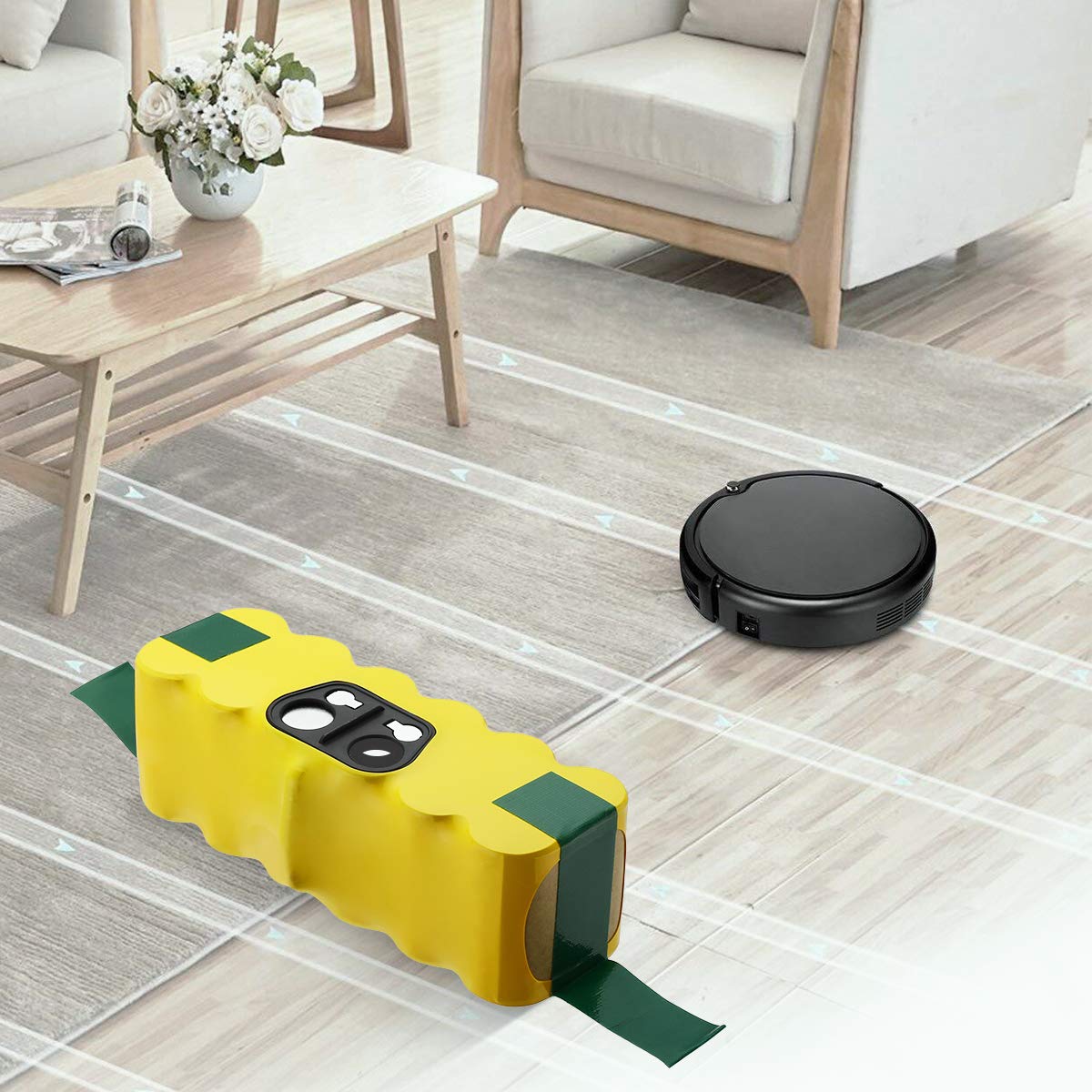 Firstpower 5000mAh 14.4V Compatible with Roomba Battery Replacement R3 Battery 500 600 700 800 900 Series 510 530 531 532 535 536 540 550 552 560 570 580 595 620 650 660 760 770 780 790 800 870