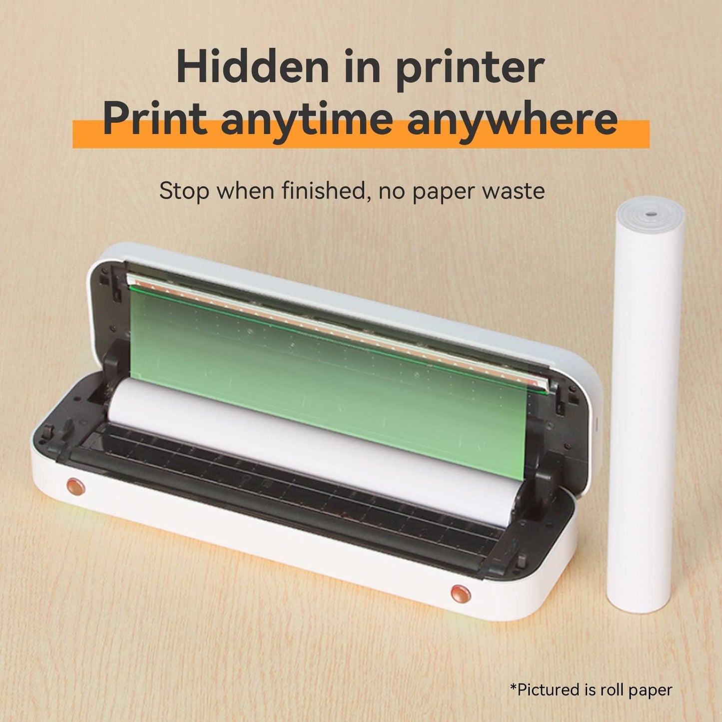 PeriPage A4 Thermal Paper, 210 x Φ30mm - 4 Rolls, Compatible with PeriPage A40, M08F, MT810 and Other Portable Printers, Printing Paper Size 8.26''x11.6''