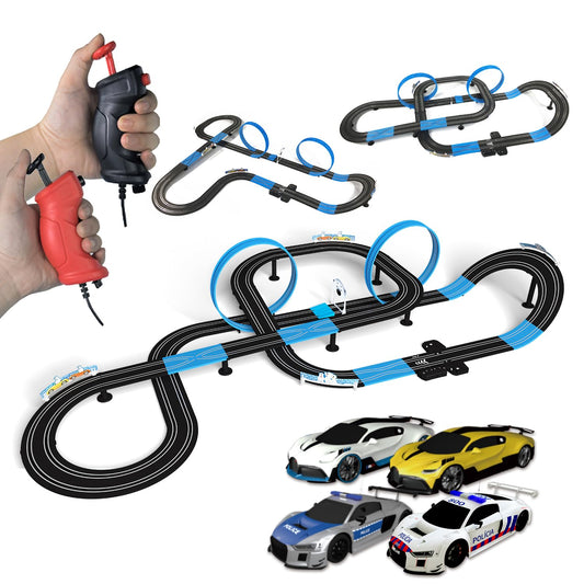 AGM MASETCH High Speed Series Slot Car Track Set - Dual Electric Race Track for Girls & Boys