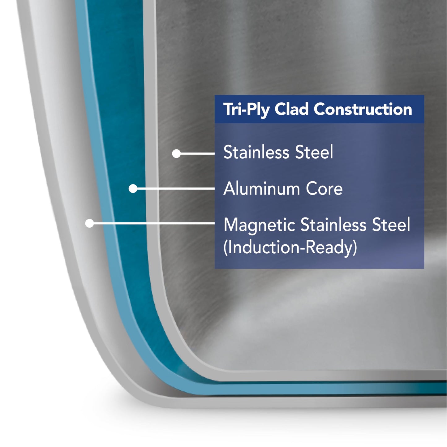 Tramontina Utsava 5.75-Quart Tri-Ply Clad Stainless Steel Tope with Lid, Patila Pot for Indian Cooking