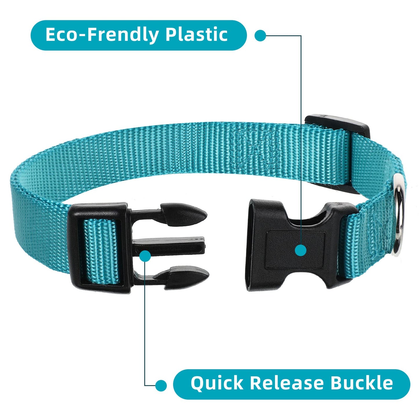 9 Pieces Adjustable Dog Collar for Animal, Soft Nylon Pets Puppy Collar with Quick Release Buckle Holder Bulk for Dogs Walking Running Training(Medium,Retro Colors)
