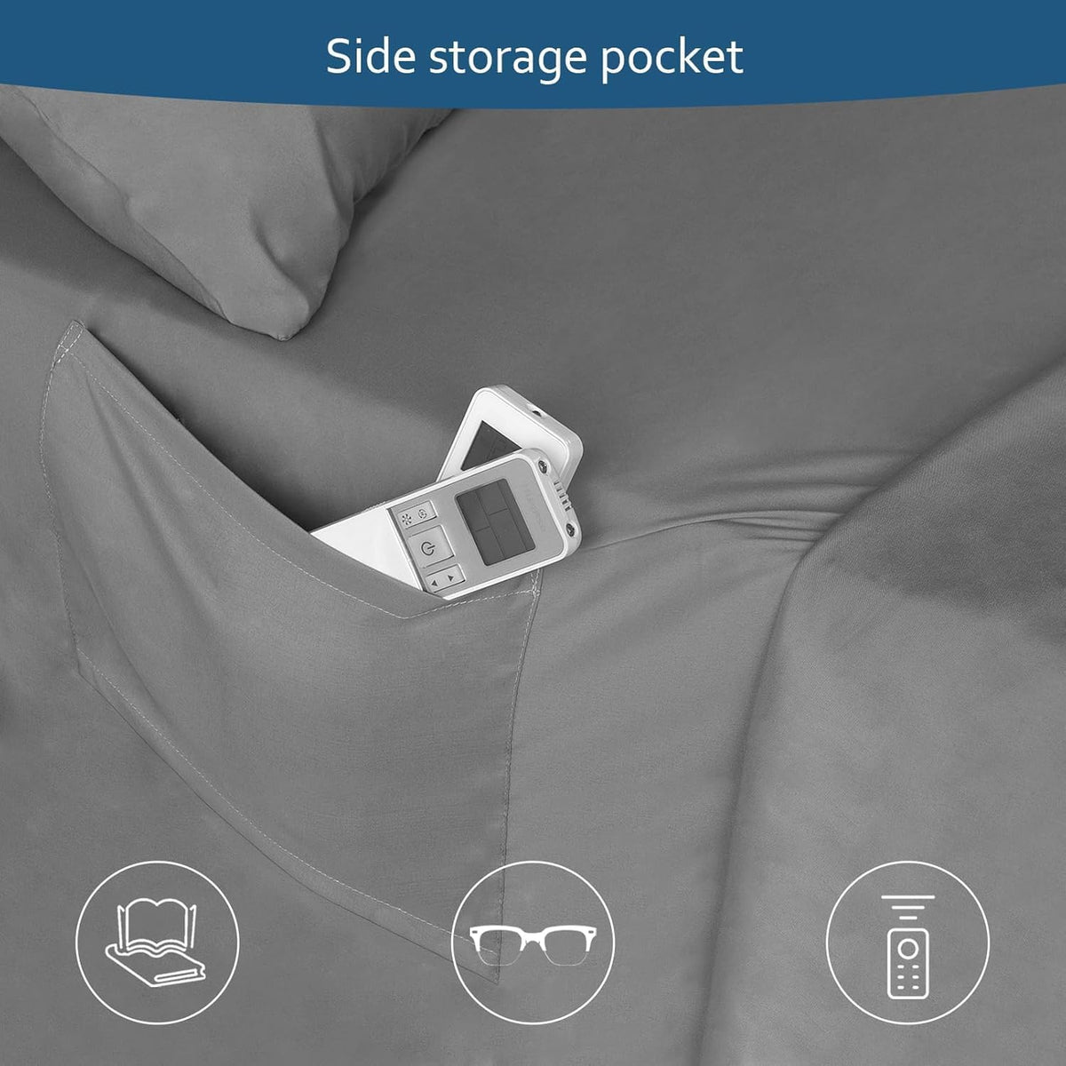 Deep Pocket Queen Sheet Set - 4 Piece Queen Size Bed Sheet Set, Fade Resistant Queen Sheet Set - Extra Deep Pocket Fitted Sheet,Fits 16in to 24in Pillow Top Air Bed Mattress