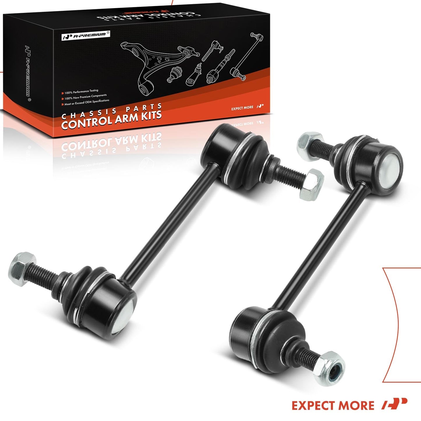 A-Premium 2 x Rear Sway Bar Links Stabilizer Bar Links, Compatible with Ford Edge 2011-2014 & Lincoln MKX 2011-2015