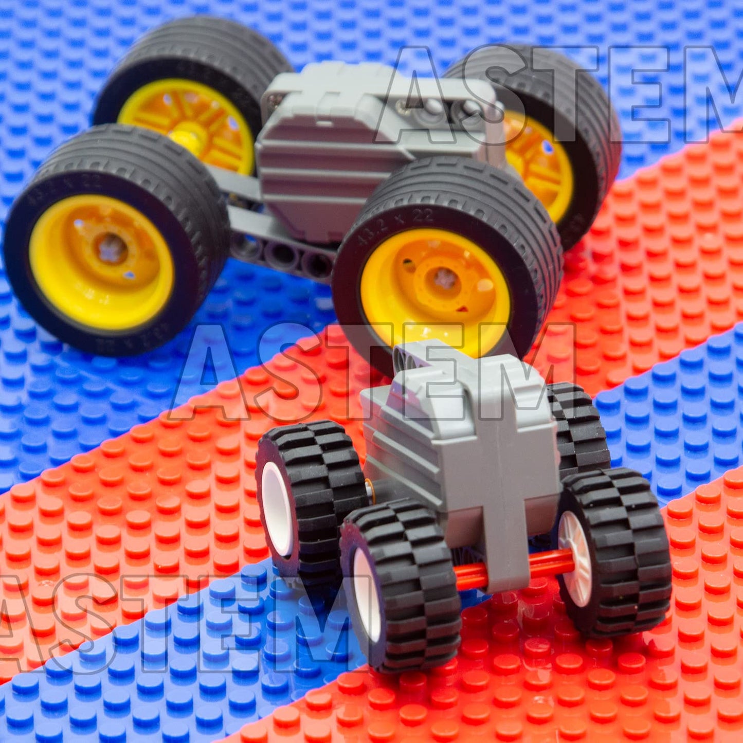 ASTEM 413PCS Plus Technic-Parts Pullback-Motor Axle-Pin Replacement Building-Block Parts Regular-Sized Mechanical Parts Include Brick,Bush,Technic Pin.