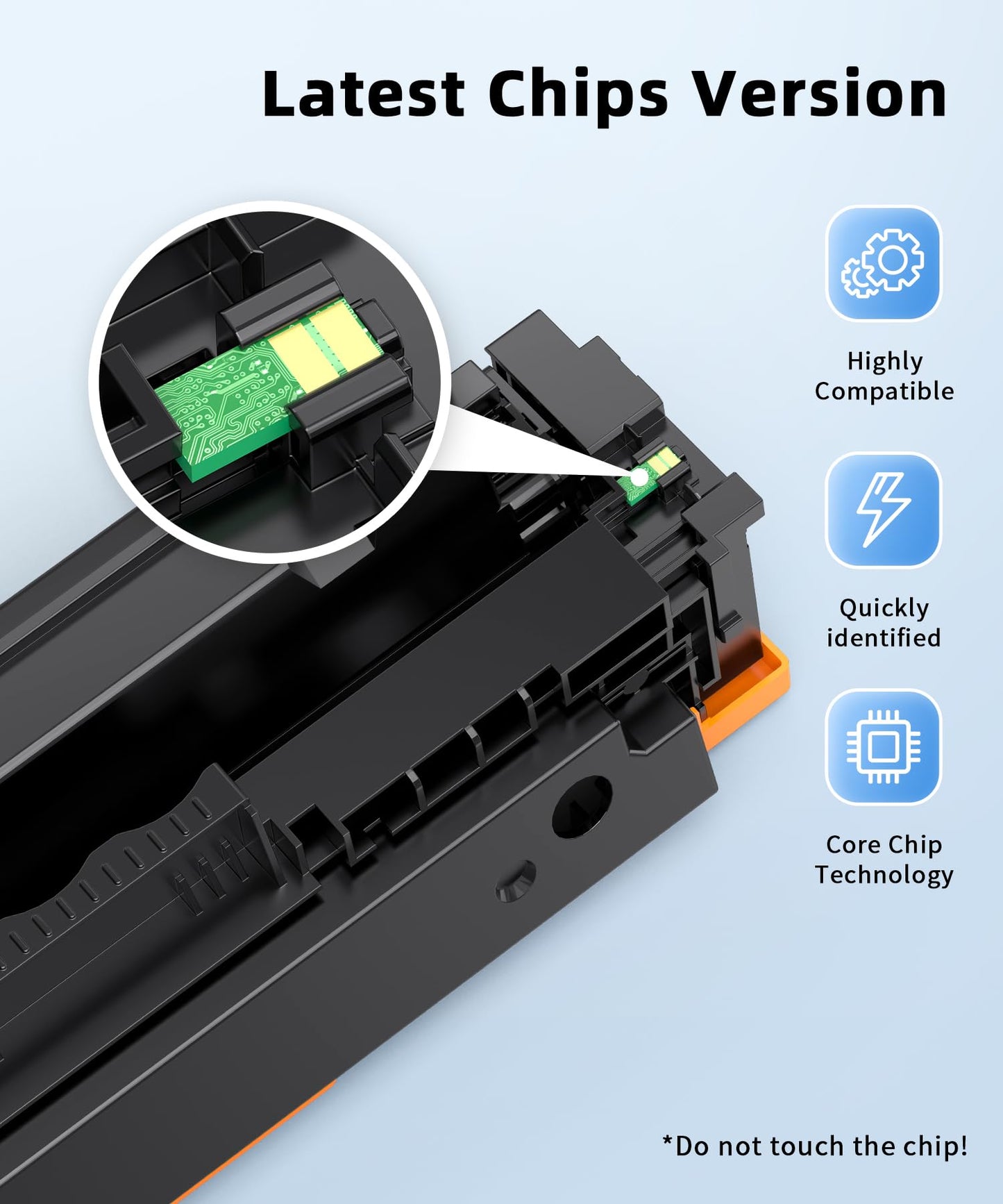 (with Chip) 410A Compatible Toner Cartridges Replacement for HP 410A 410X CF410A CF411A CF412A CF413A Work with Color LaserJet Pro MFP M477fnw M477fdw M477fdn M452nw M452dn M452dw(4 Pack)