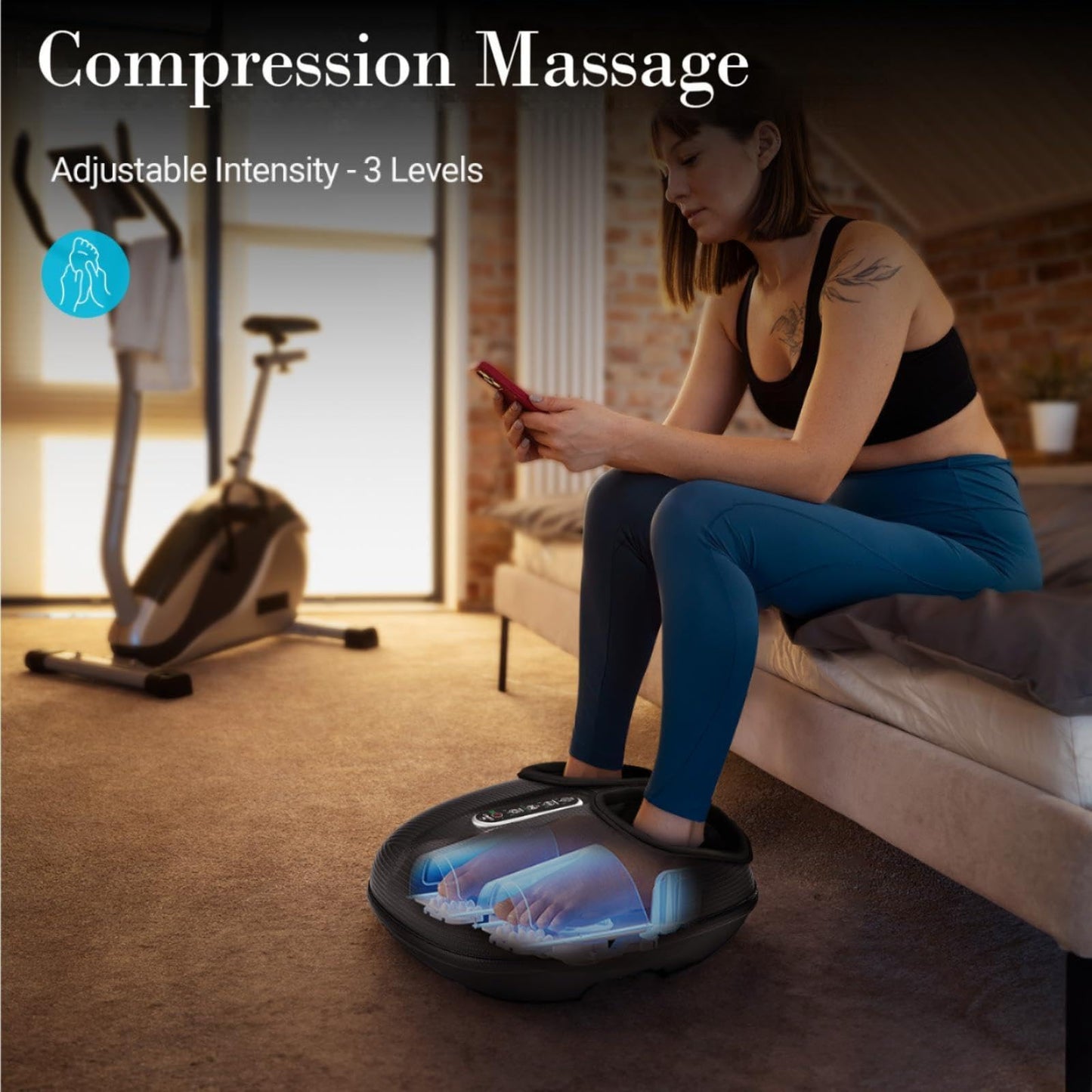 CuPiLo Shiatsu Foot Massager with Heat, Deep Kneading Feet Massager Machine with Remote, Multi-Level Settings & Auto-Off Timer, for Foot Pain and Circulation, Relax for Home or Office, Fits Up to 13"