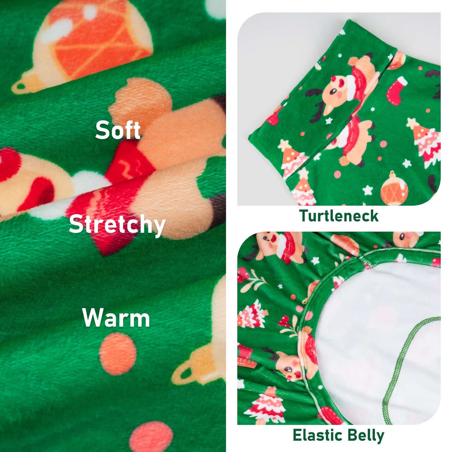 KYEESE Dog Christmas Pajamas Soft Dog Clothes Small Dog Christmas Pajamas Dog Pajamas for Small Dogs Velvet Dog Coat Cat Clothes Dog Costume Stretchy Dog Onesie Dog Christmas Outfit