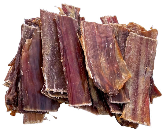 Beef Esophagus Chips for Dogs - Beef Jerky Dog CHEW Treats - (6 INCH 35 Pack Approx. 448 Grams) - Single Ingredient - 100% Natural - Rich in GLUCOSAMINE and CHONDROITIN