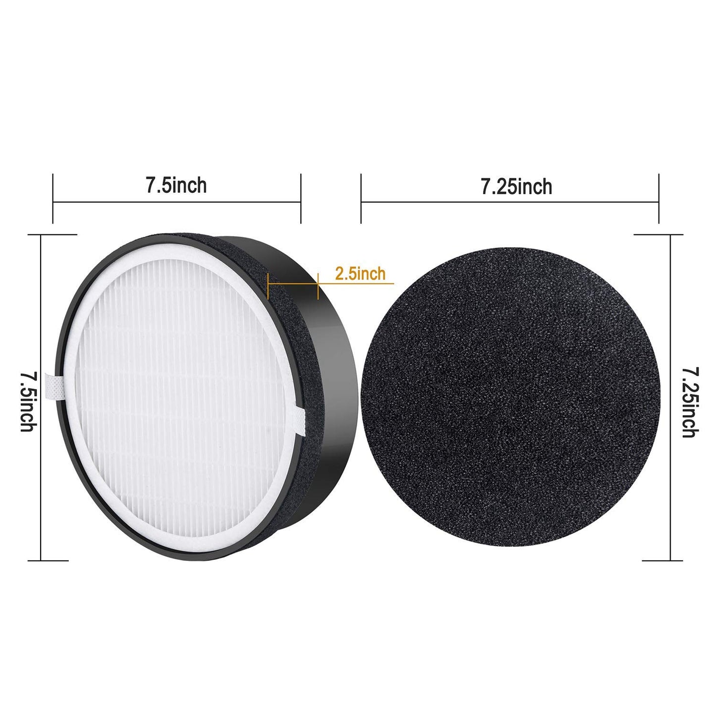 I clean LEVOIT LV-H132 Air Purifier Replacement Filters,Compatible with Levoit LV-H132, 2Packs Air Purifier HEPA and Activated Carbon Filters LV-H132-RF