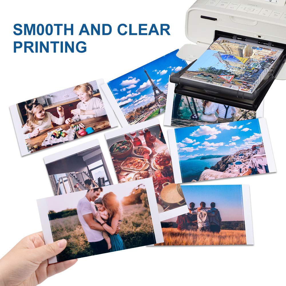Greateam Compatible with KP108IN Canon Selphy Ink and Photo Paper Compatible with Canon Selphy CP1500 CP1300 CP1200, CP1000, CP910 Photo Printers, 108 Sheets and 3 Color Ink Cassette