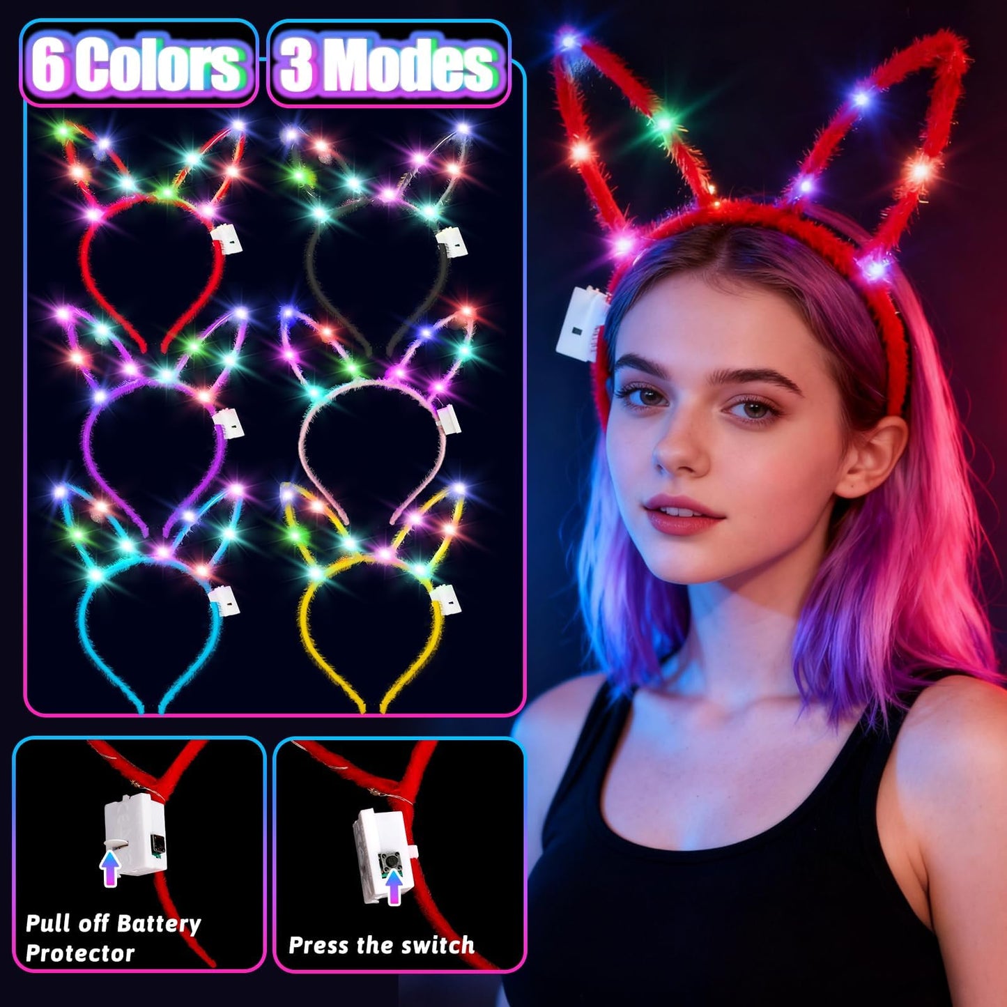 156PCS Glow in The Dark Neon Party Supplies for Kids/Adults, Birthday Party Favor for Kids, Light Up Neon Party Toys with 100 Glow Sticks Bulk Party Pack Glasses Headband Bracelet Necklaces