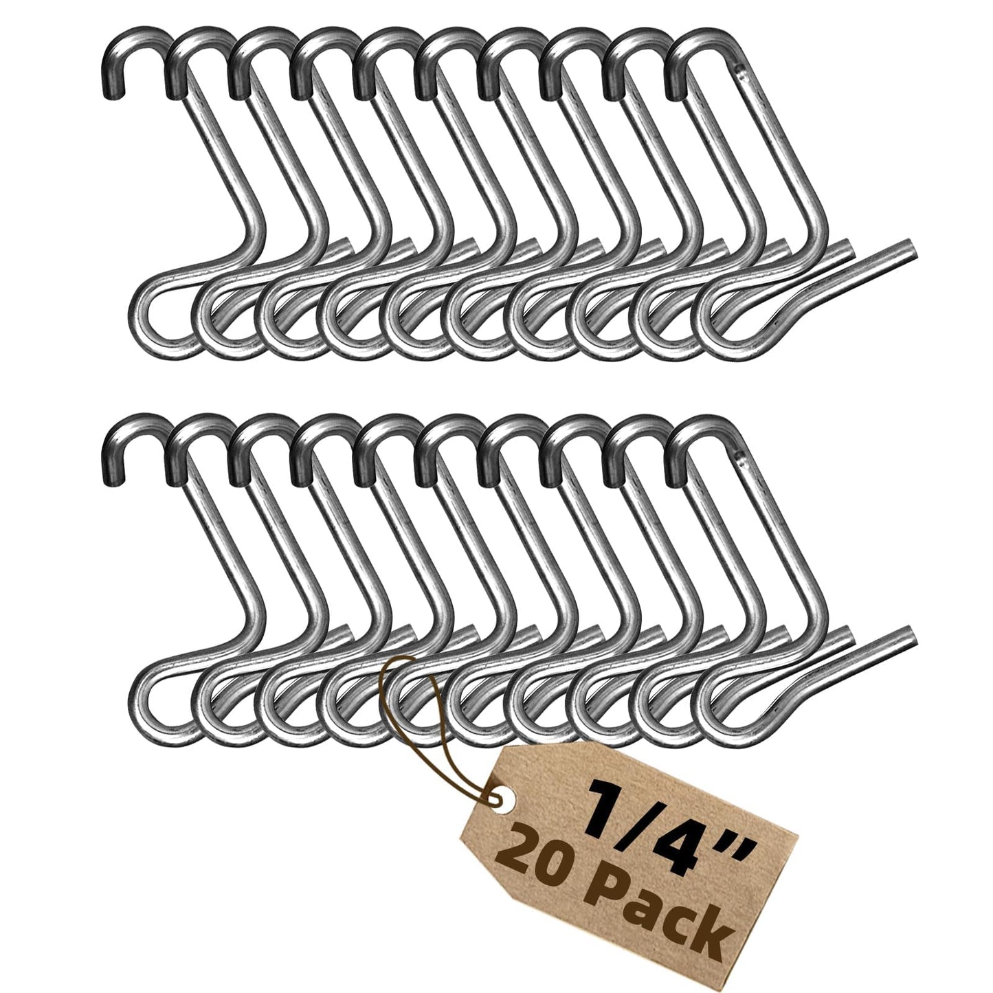 Fence Wire Tightener with Bag, 1/4" 20Pcs Fence Wire Twisting Tool,1Pcs Tighteners Handle,Barb Wire Tensioning Fixer, Fence Tensioner，Farm Fencing Supplies (6mm20Pcs+Tightener Handle)