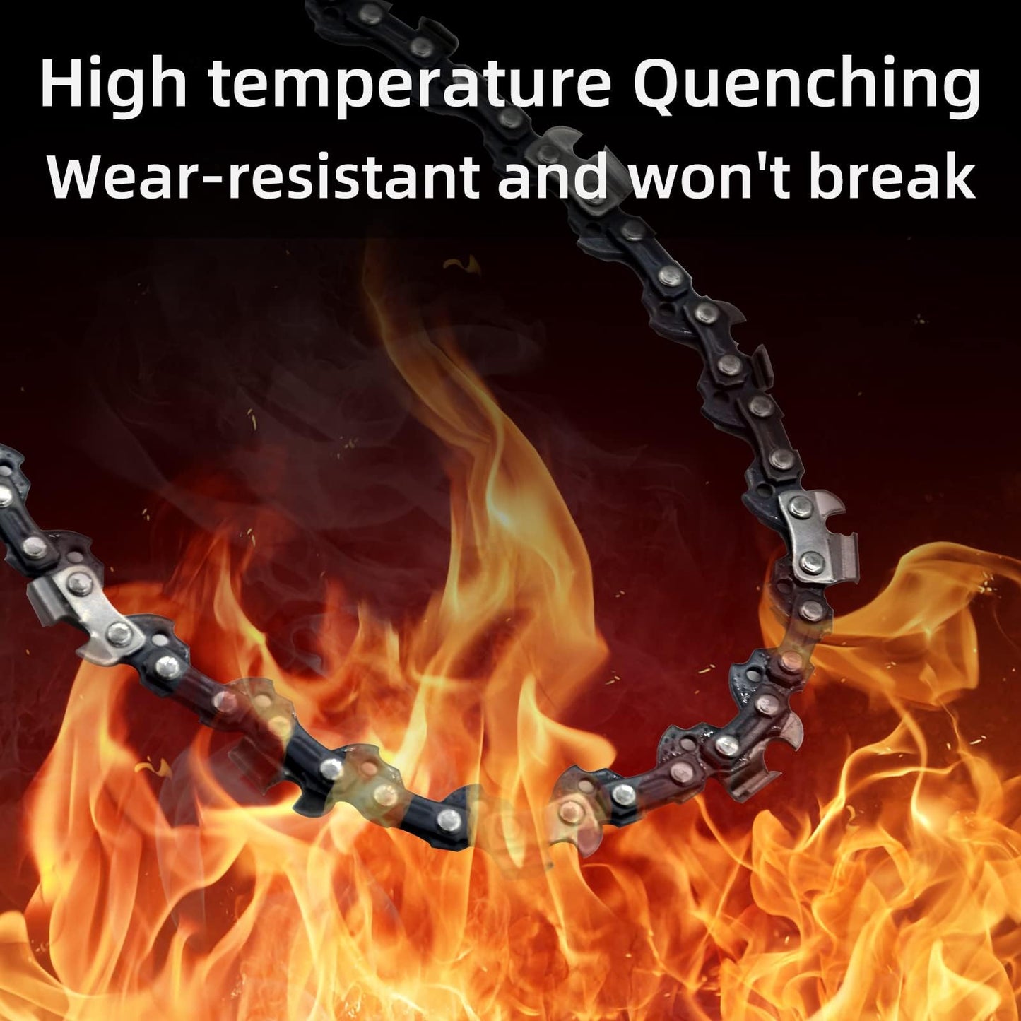 4 Pack 12 Inch Chainsaw Chains 3/8 LP Pitch .050" Gauge 45 Drive Links, 12" Replacement Chain Low-Kickback Compatible with Craftsman, Greenworks, Poulan, Remington, Echo, Ryobi and More