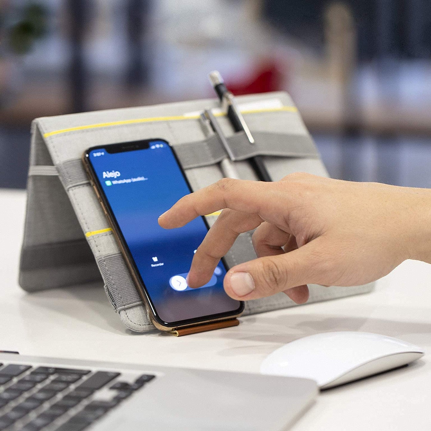 Beblau FOLD Portable Electronics Organizer attachable to your Devices | Desk Organizer Office, Home & School | Working from Home Essentials | Laptop accessories Backpack Insert | CHRISTMAS GIFTS