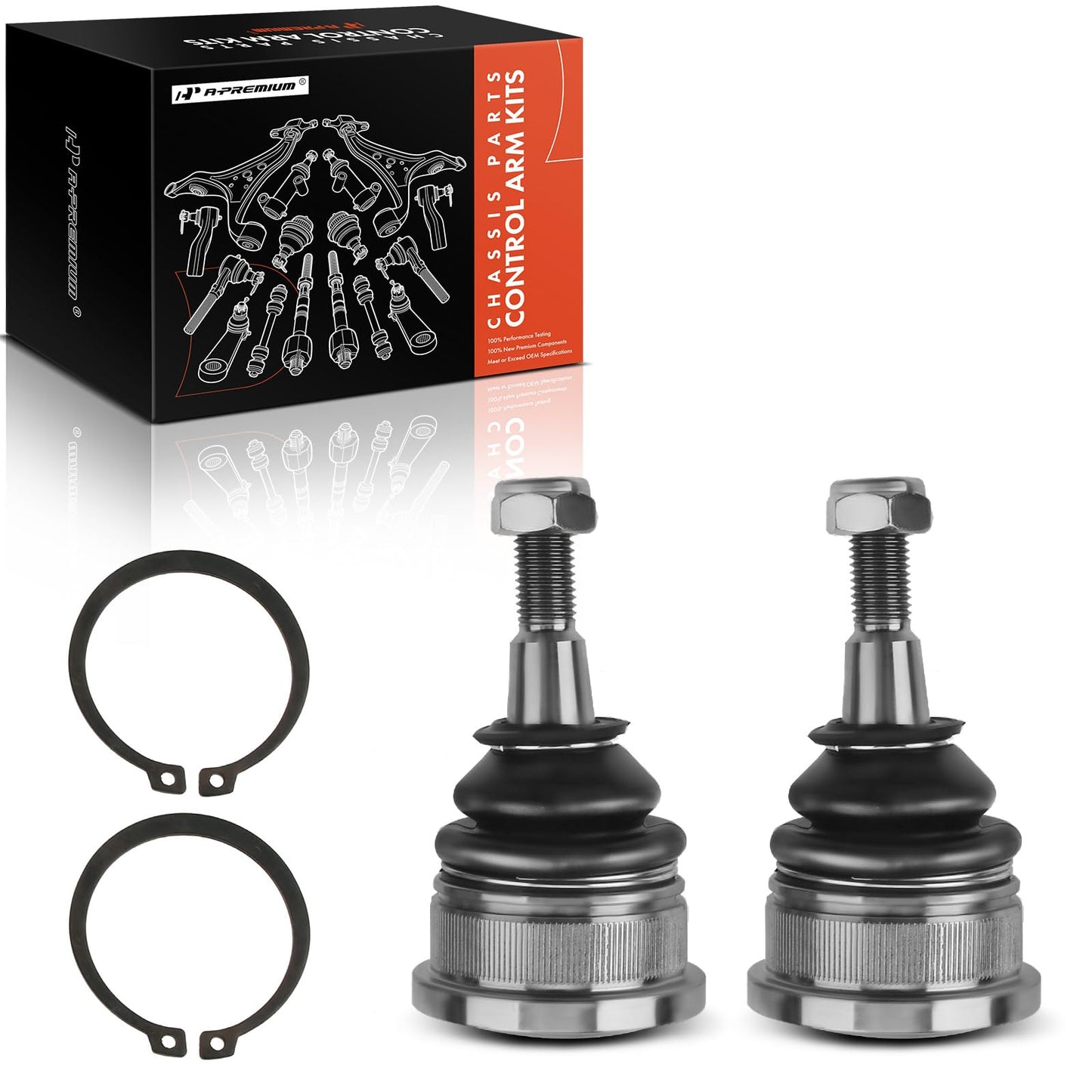 A-Premium 2 x Front Lower Ball Joint, Compatible with Dodge Grand Caravan 2008-2018, Chrysler Town & Country 2008-2016, Volkswagen Routan 2009-2014, Ram C/V 2012-2015
