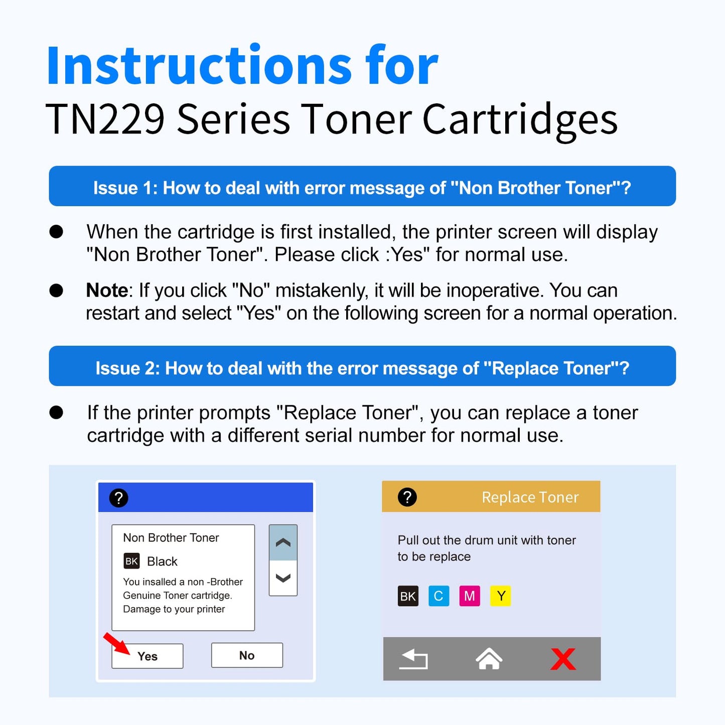 myCartridge TN229XL Toner Cartridges High Yield 2 Black,with Chip Compatible Replacement for Brother TN229XL TN229 TN-229XL TN-229XLBK MFC-L3780CDW MFC-L3720CDW HL-L3280CDW Printer TN229XL Toner