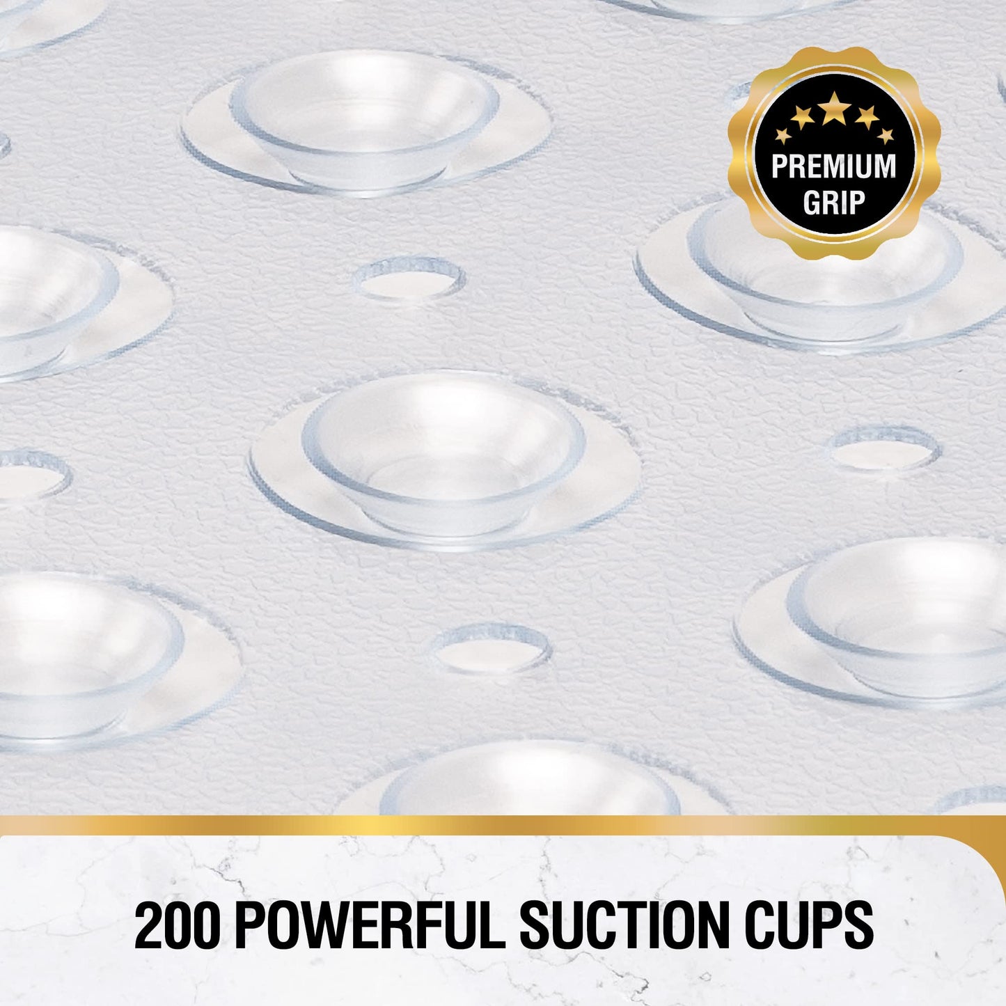 HITSLAM Bath Mat for Tub, 2 Pack Non Slip Bathtub Mat, 101x40cm Extra Long Bath Tub Mat, Machine Washable Bathroom Shower Mat with Suction Cups and Drain Holes, Soft on Feet, Clear