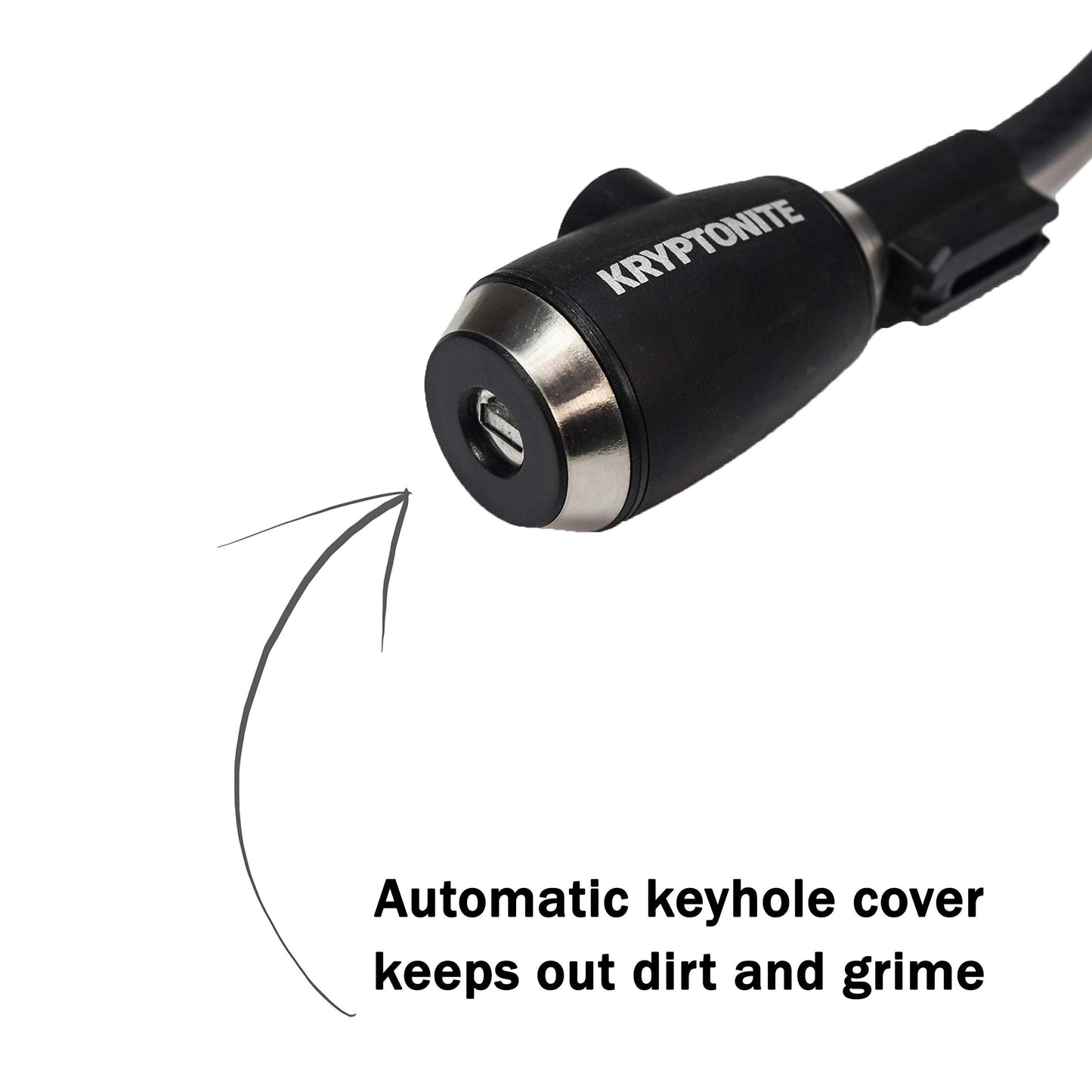 Kryptonite KryptoFlex Bike Lock Cable, 2FT/6FT/10FT Long 12mm Thick Heavy Duty Braided Steel Cable Anti-Theft Security Lock for Outdoor Equipment, Combination/Key Bike Lock, Black