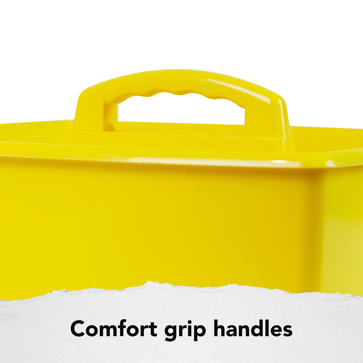 Storex Large Caddy, 13 x 11 x 6.38", Yellow, Case of 6