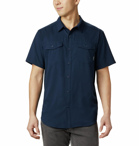 Columbia Men's Utilizer II Solid Short Sleeve Shirt -Collegiate Navy, L