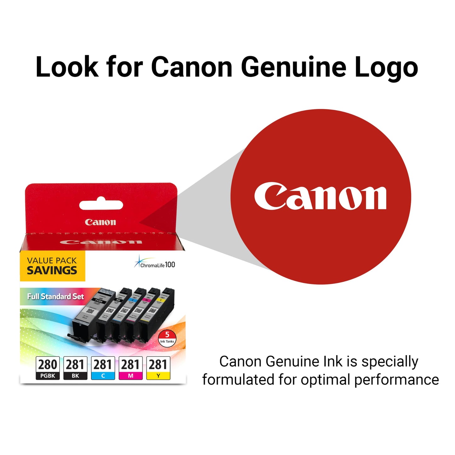 Canon PGI-280/CLI-281 Genuine Combo Pack, Compatible with TR8520, TS9120,TS8120, TS6120, TS9521C/a, TS9520/a, TS8220, TS6220, TS8320, TS6320, TS702/a, and TR8620/a Series Printers
