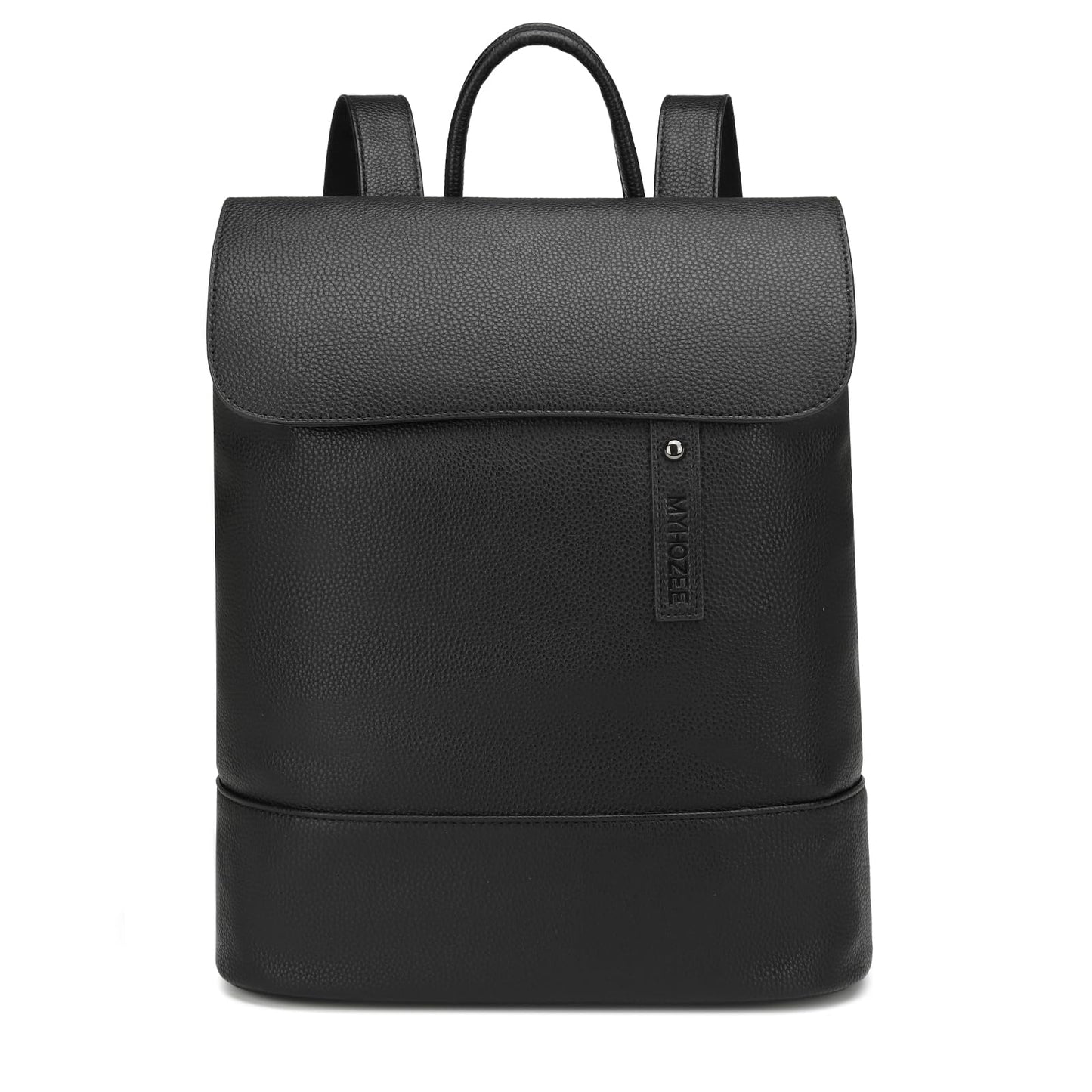 MYHOZEE Laptop Backpack for Women and Men, PU Leather Backpack Purse Computer Bag Fits 14 Inch Notebook Travel Work Daypacks