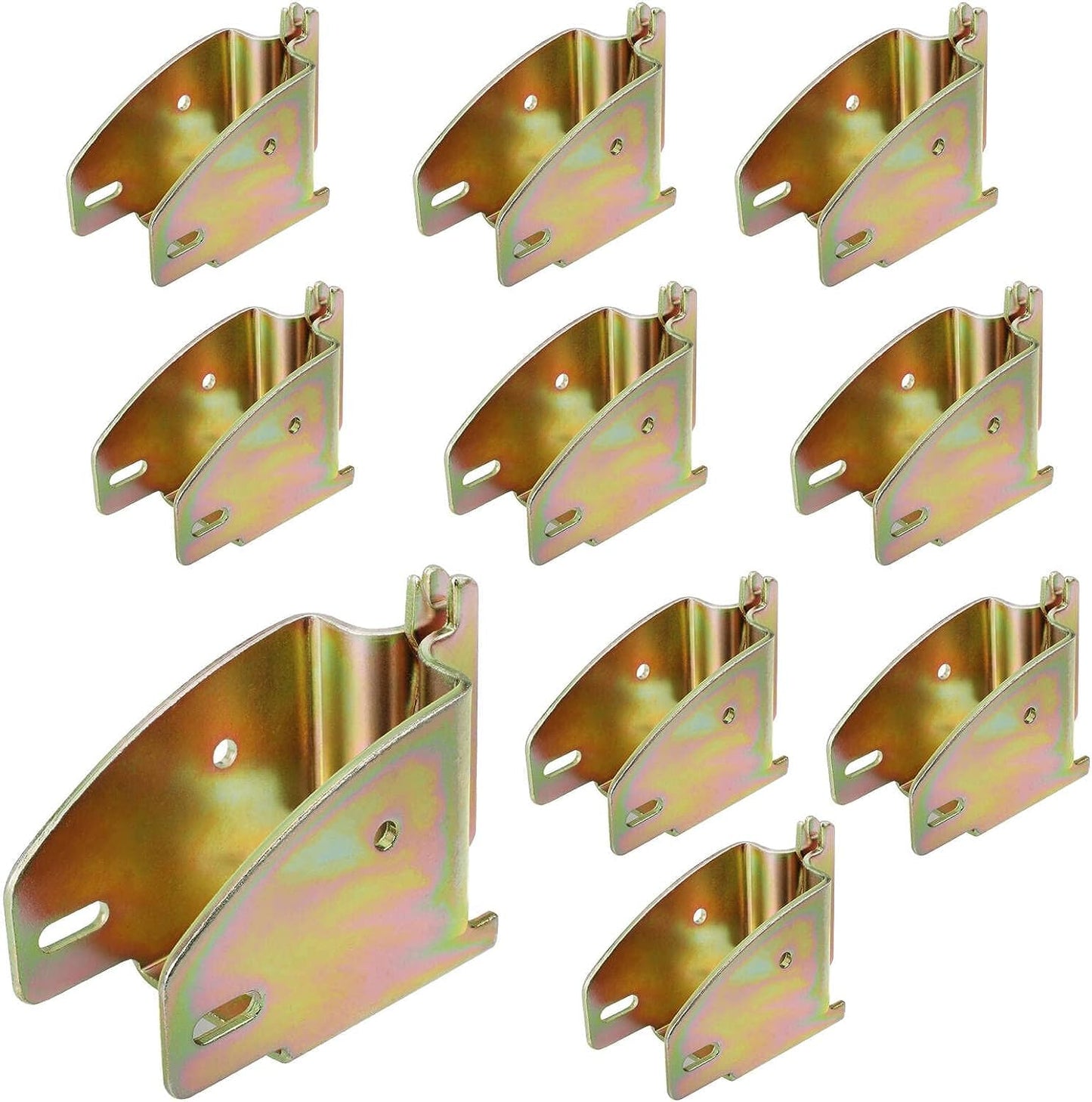 10 Packs E-Track Wood Beam End Socket, E Track Accessories Wood Beam Brackets Fit for 2x4 2x6 in Cargo, Truck, Trailer, Storage Lumber Bracket Tie-Down Systems, Shelf Brackets