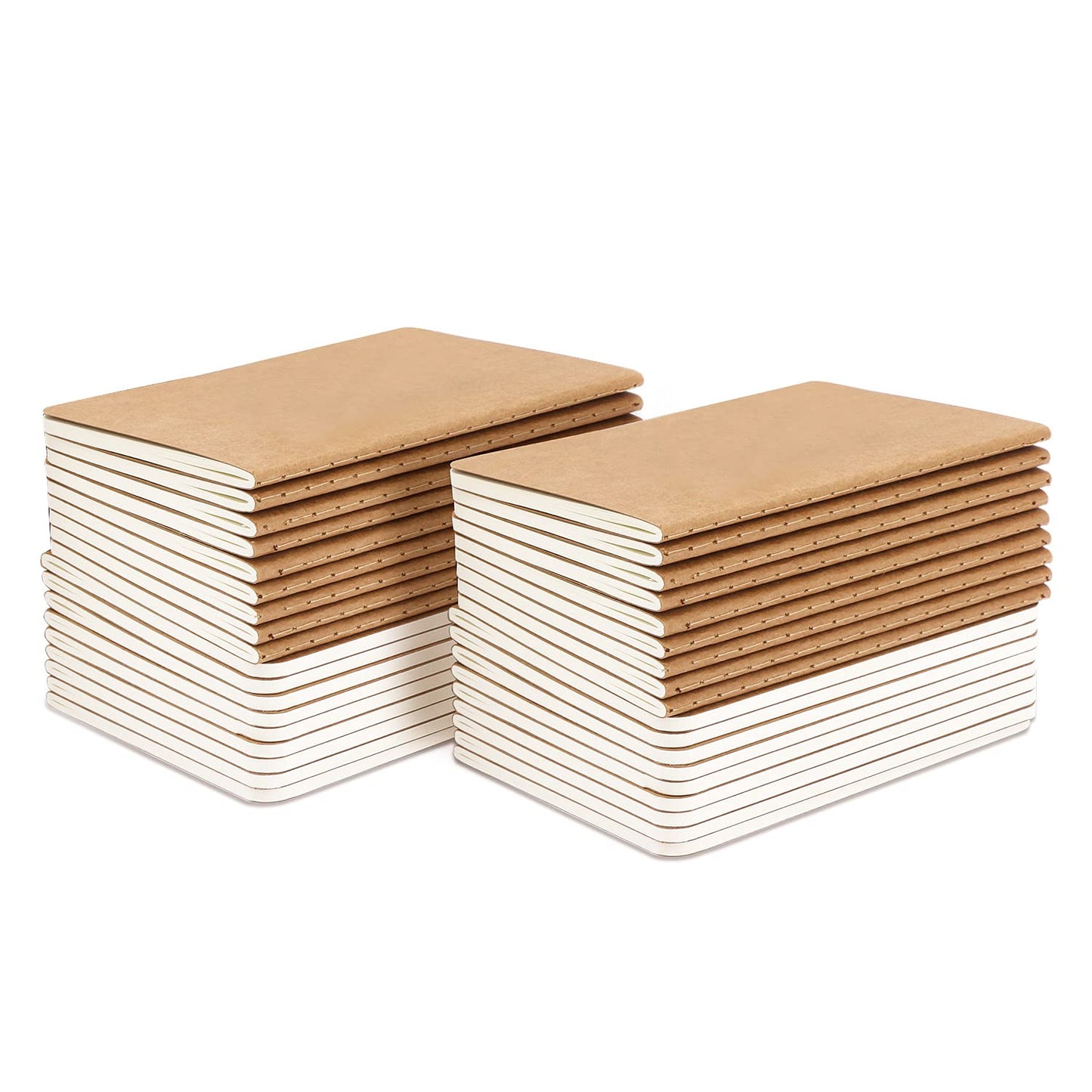 EUSOAR Pocket Notebook Journal, A6 36 Pack 3.9" x 5.5" 60 Pages Softcover Lined Kraft Notebooks, Memo Scratch Pads Notepad Travel Journal Sketchbook, Office Subject Writing Diary Notebooks