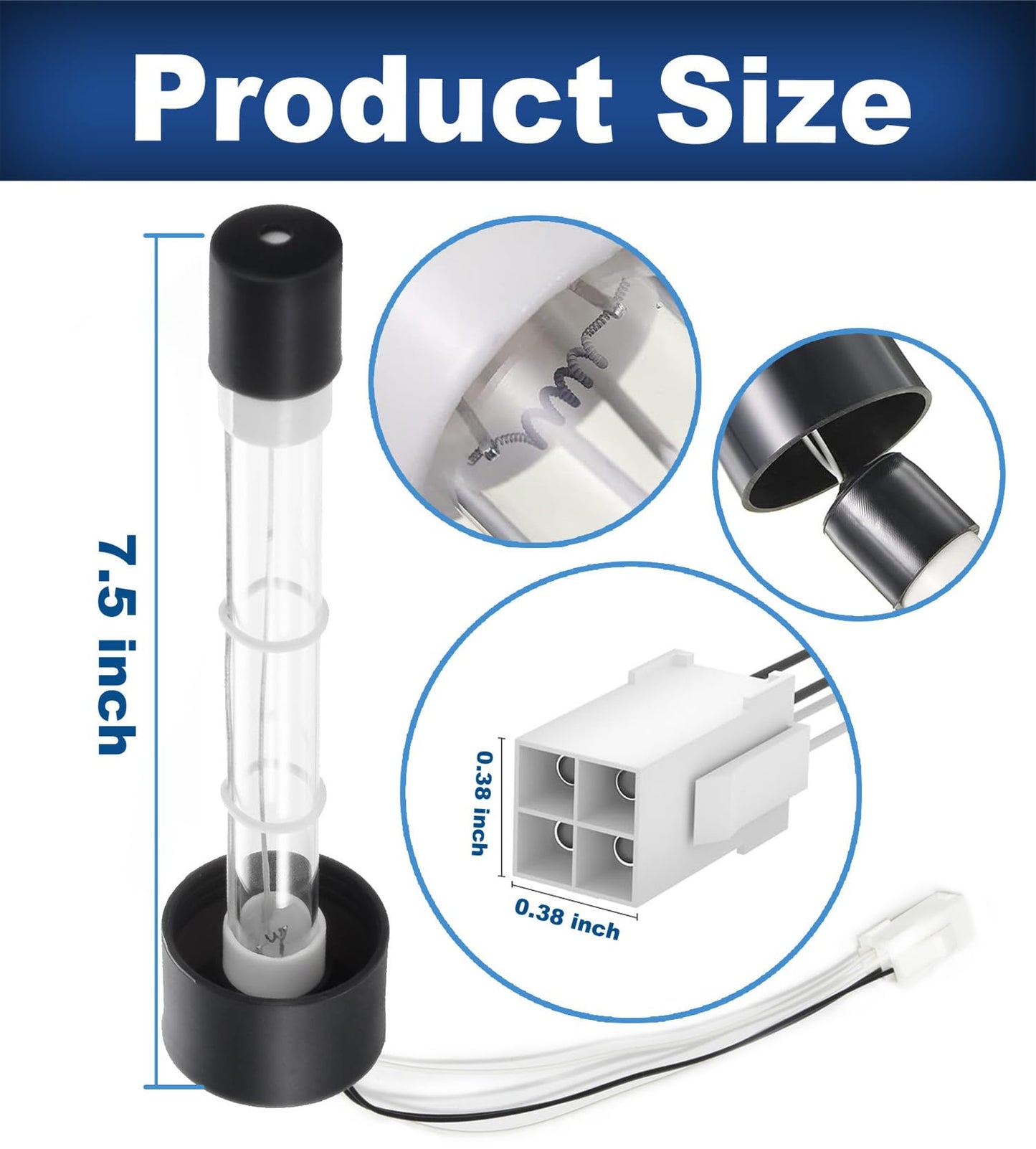 Clear ray XL Replacement Bulb 6472-841 - LESIWHOS Pool & Spa Replacement Bulb Compatible with Jacuz-zi and Sun-Dance Spas Clearray Water Purification System (2 Pieces)