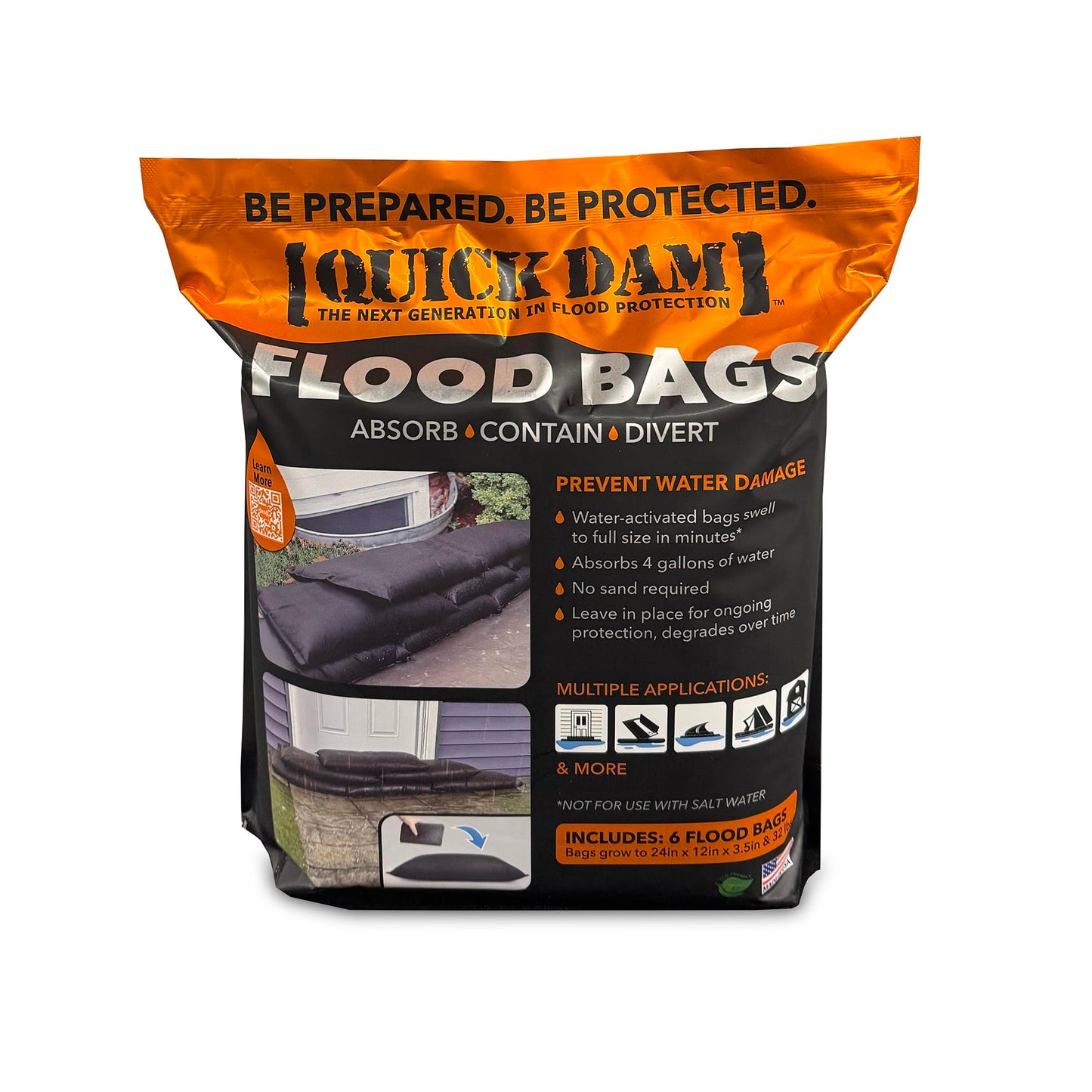 Quick Dam QD1224-6 Water Activated Flood Bags