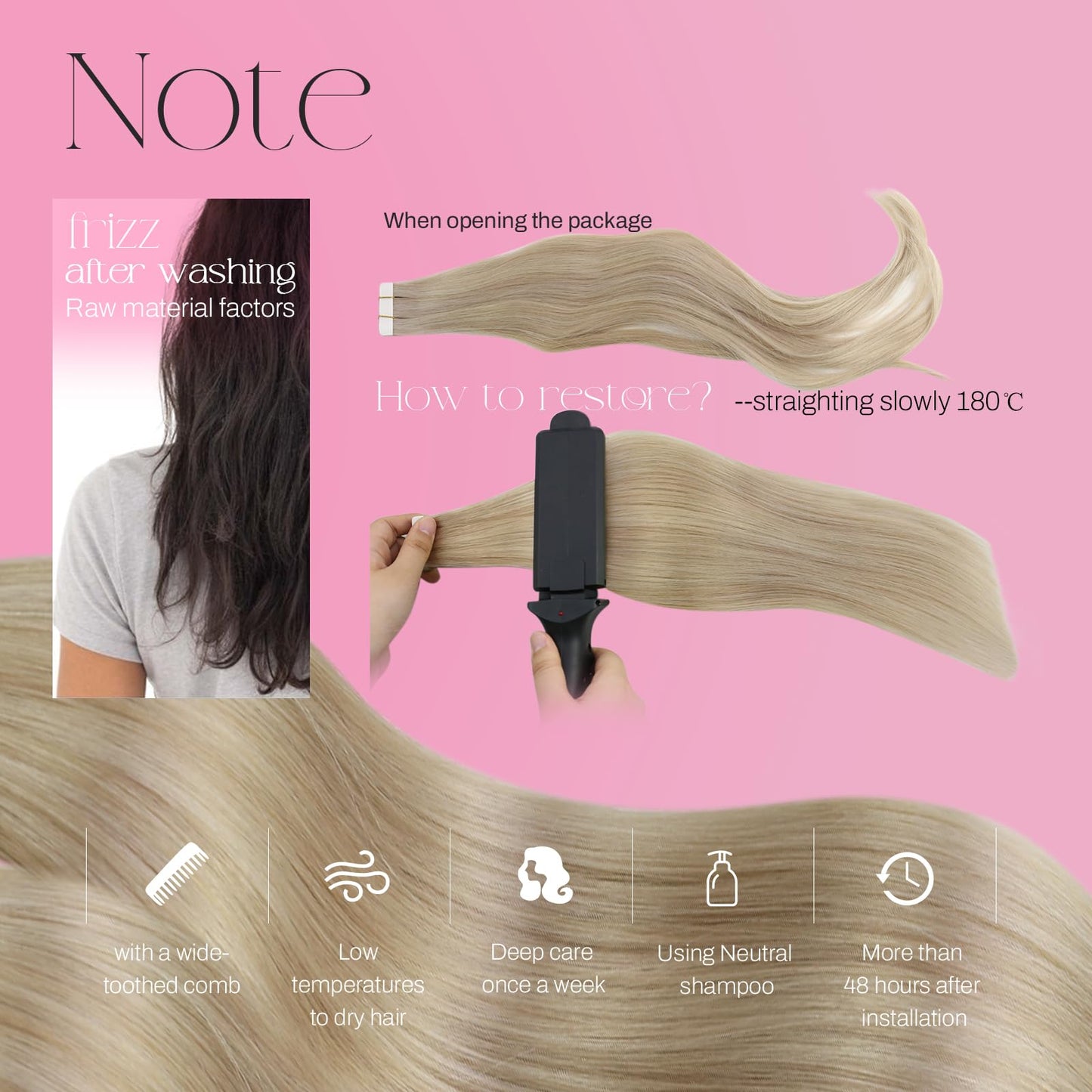 Moresoo Tape in Hair Extensions Human Hair Blonde Highlight 18 Inch Remy Tape in Extensions Human Hair Ash Blonde Mixed with Blonde Hair Extensions for Women Tape in Human Hair #P18/613 20Pcs 50g