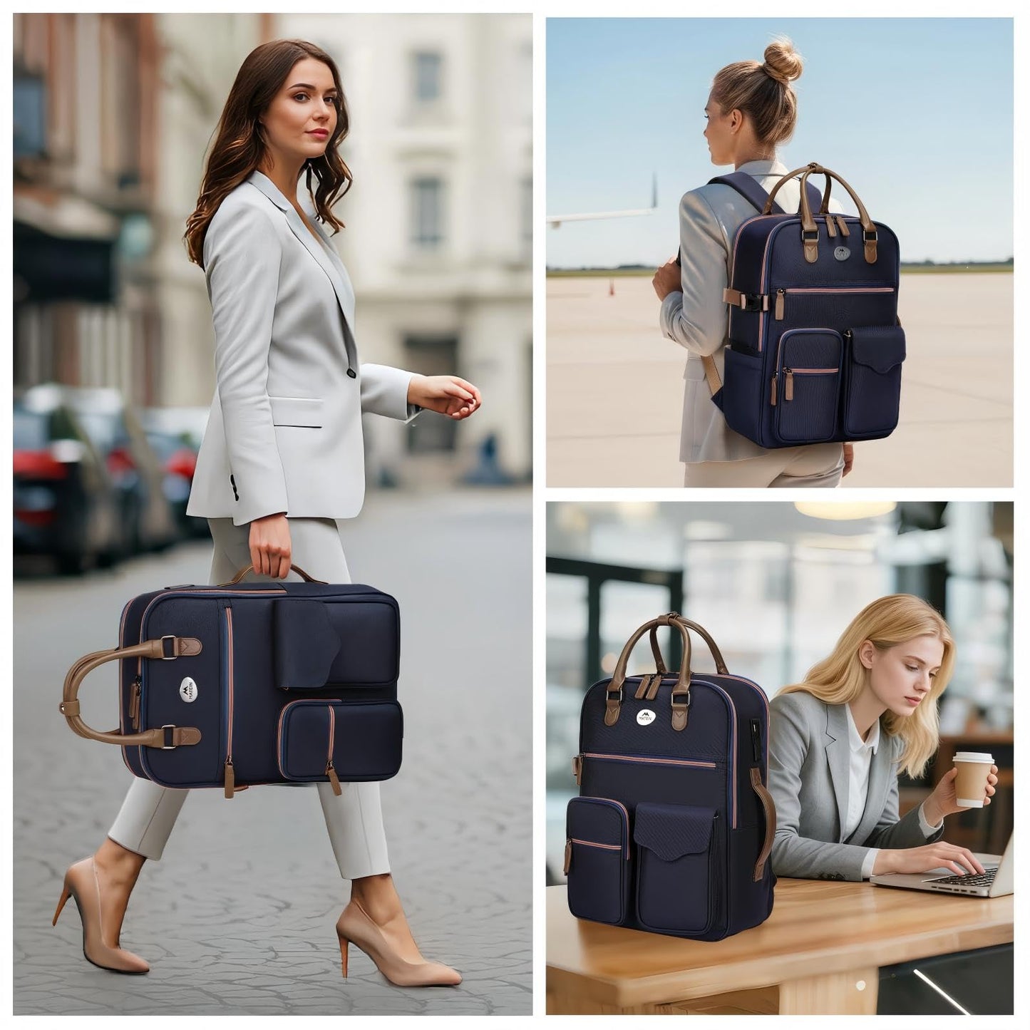 MATEIN 15.6 Inch Laptop Backpack for Women, Work Backpack with USB Charging Port, Womens Travel Backpack for Office, Business