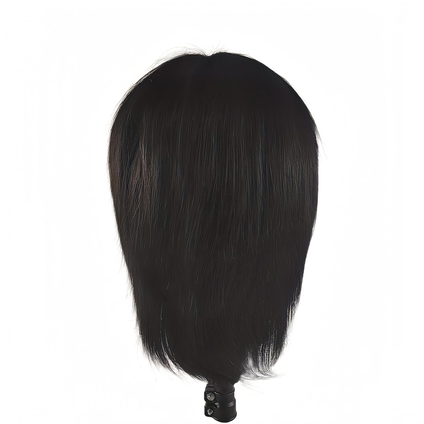 Barber Mannequin Head Male Mannequin Head Human Hair for Styling Black Hair Mannequin Head Practice Kit for Practicing Hair Cutting