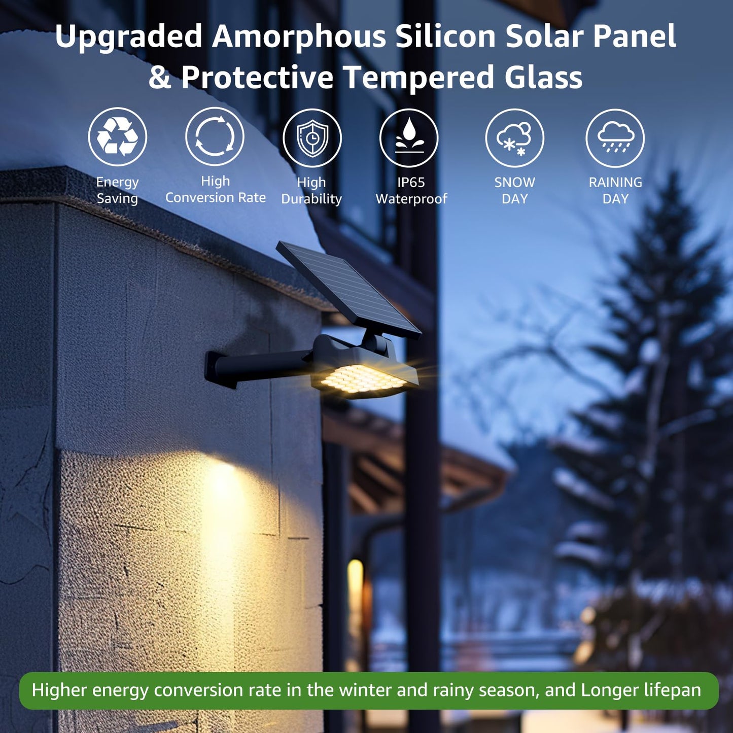 Lepro Solar Spotlights Outdoor 4-Pack, 43 LEDs Outdoor Solar Lights 3000K Warm White, IP65 Waterproof, Dusk-to-Dawn, Auto On/Off Solar Garden Lights, for Outside Yard Porch Pathway Driveway