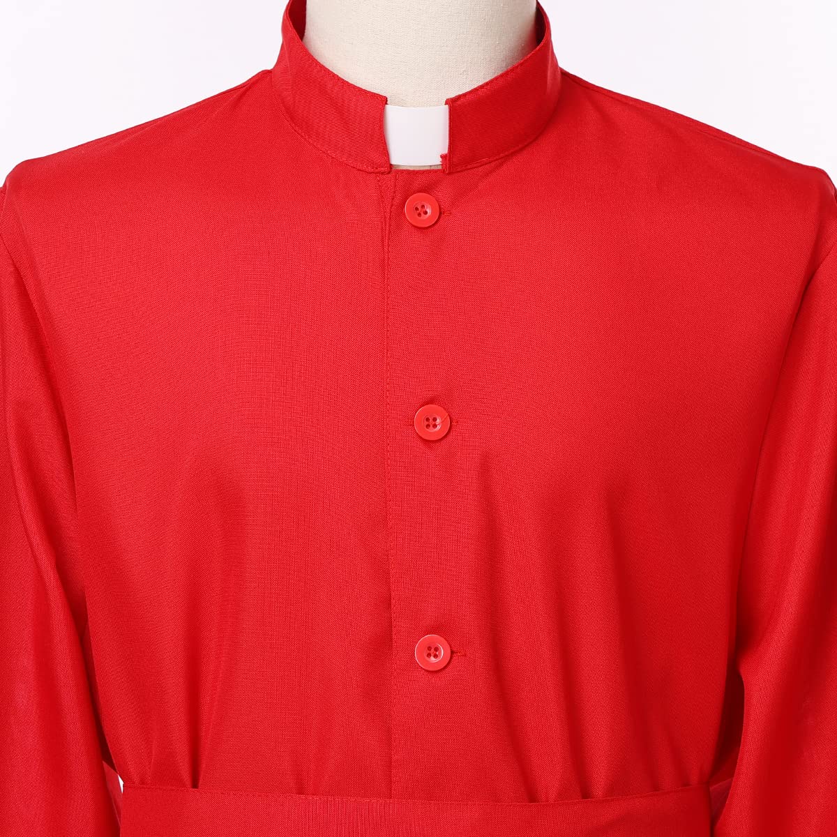 COSDREAMER Mens Clergy Robe Preacher Cassocks Mens Praise Worship Robes, Red, X-Large