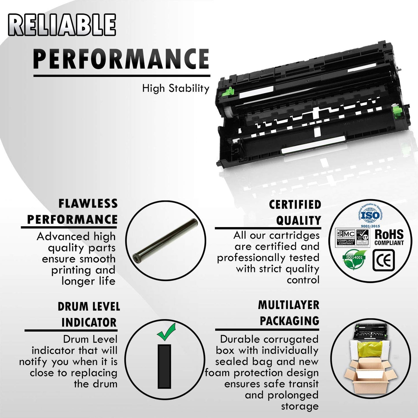 2 Inkfirst Compatible Drum Unit Replacement for Brother DR-820 DR820 MFC-L5850DW MFC-L5900DW MFC-L6700DW MFC-L6750DW MFC-L6800DW MFC-L6900DW DCP-L5500DN DCP-L5600DN DCP-L5650DN HL-L5000D HL-L5100DN