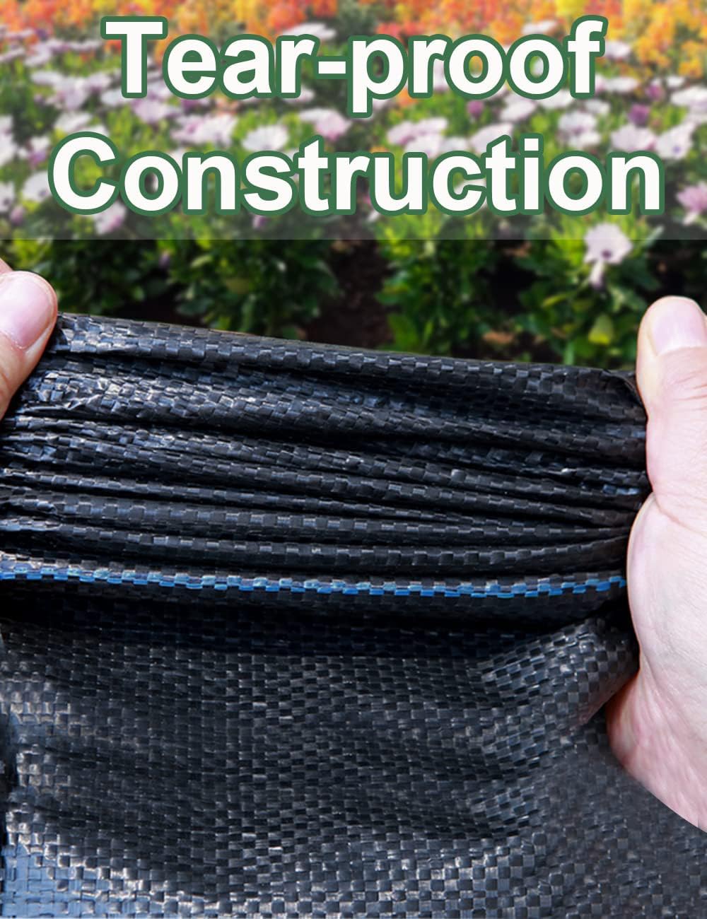 Wohohoho 6.6Ft x 66FT Landscape Fabric with 20Pcs Weed Pegs Set. 4OZ Premium PE Heavy Duty Weed Fabric, 2m x 20m Weed Control Blocker Non Woven Ground Cover for Patios, Garden, Flower beds, Pond
