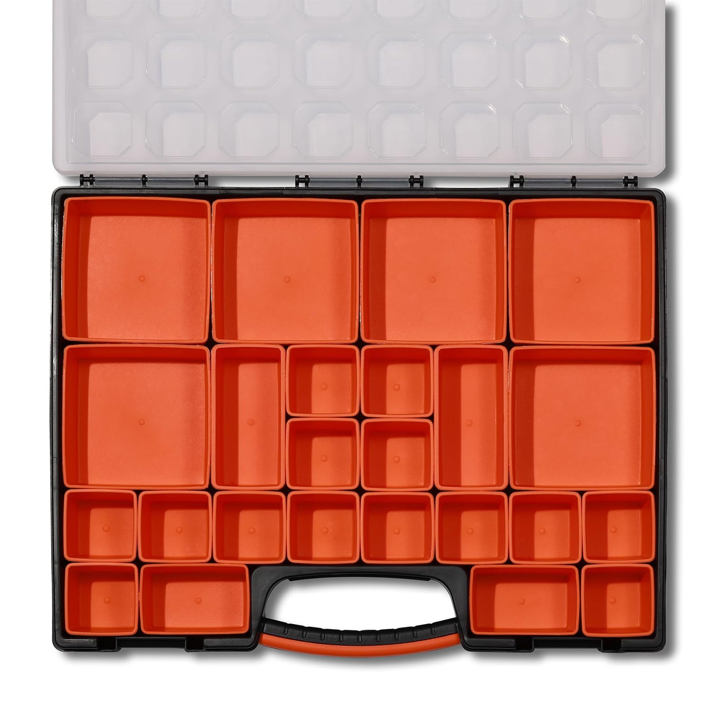 EMENTOL 3PCS Multi-Purpose Portable Organizer Box Set with 72-Removable Compartments, 3 Pieces Professional Boxes with Dimension 16.2"L*13"W*2.3"H