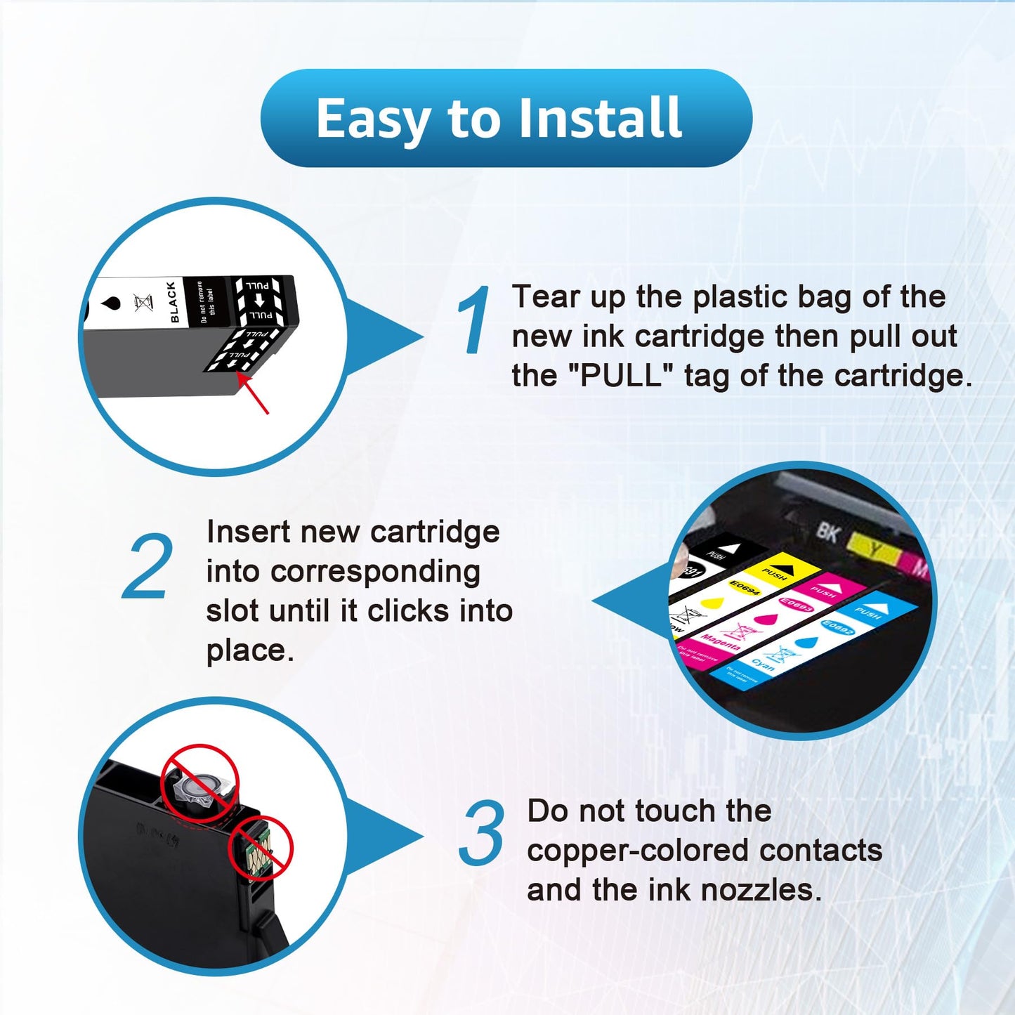 Remanufactured T069 Ink Cartridge Replacement for 69 Blakc and Color with Stylus CX5000 CX6000 CX7000F N10 N11 NX100 NX105 NX110 NX115 NX200 NX215 NX300 Workforce 310 315 500 600 (8 Pack)