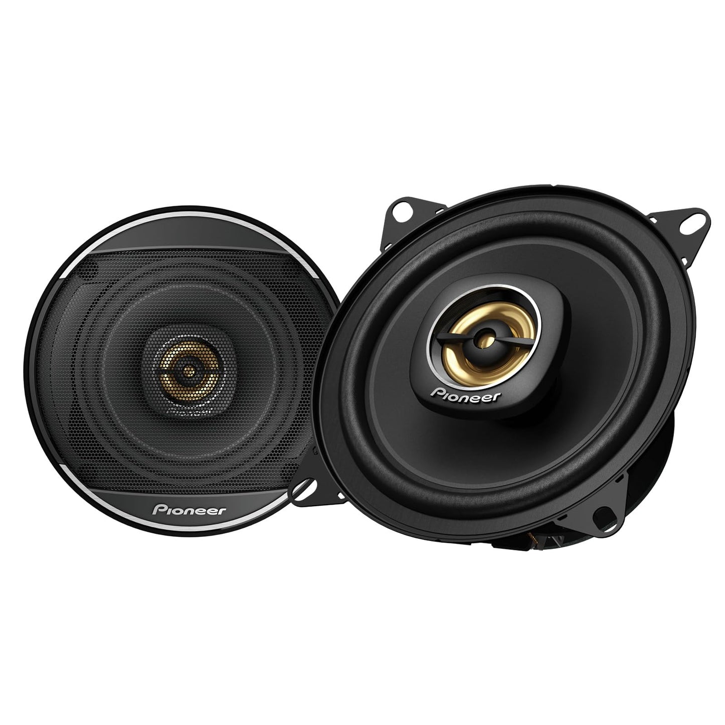 Pioneer A-Series Plus TS-A1081F 4” 2-Way Speakers (Pair) – 230W Max, Balanced Sound + Smooth Treble, Enhanced Bass, Great Stock Replacement
