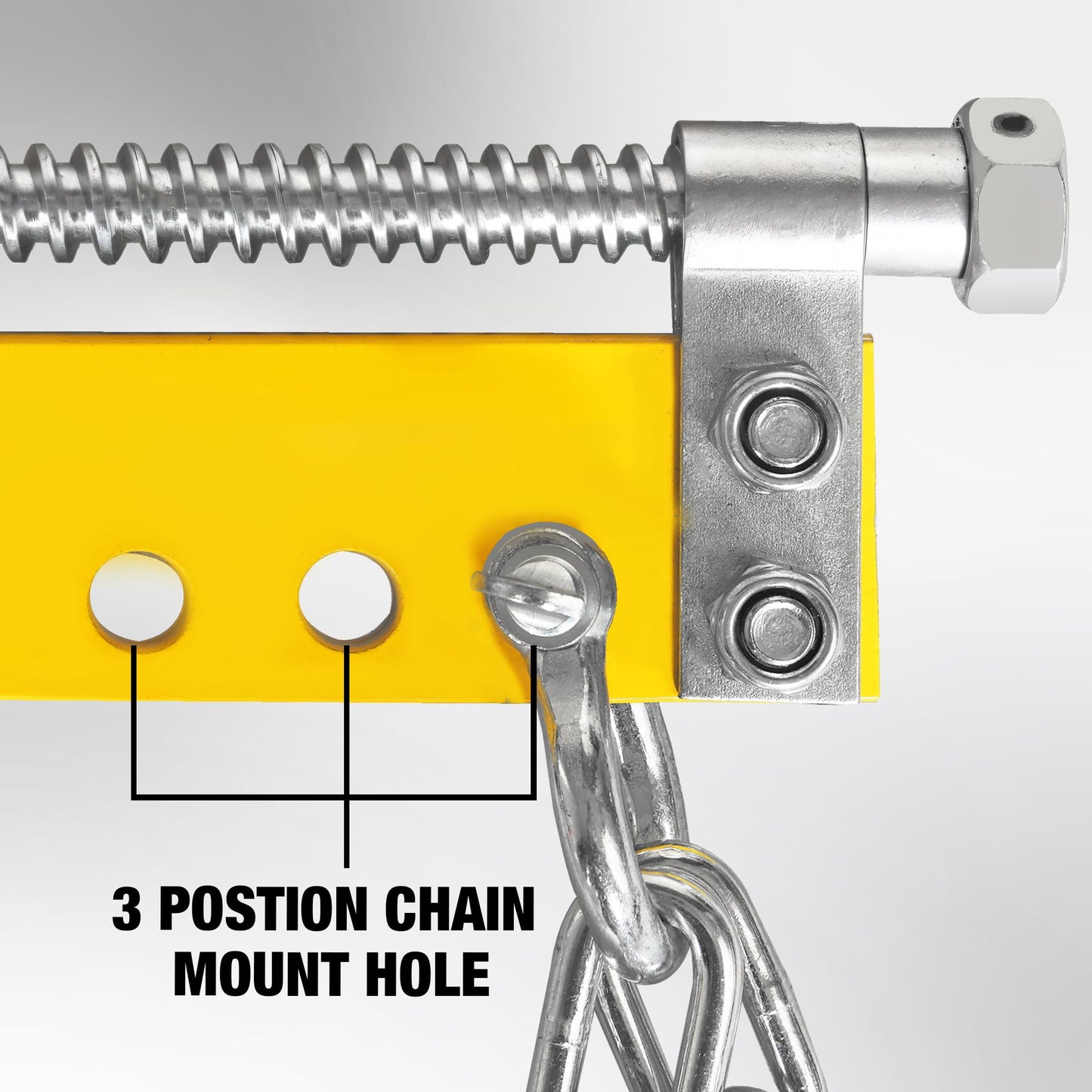 YELLOW JACKET Engine Leveler 1500lbs Steel Engine Hoist Shop Crane with Ball Bearing, Adjustable Handle