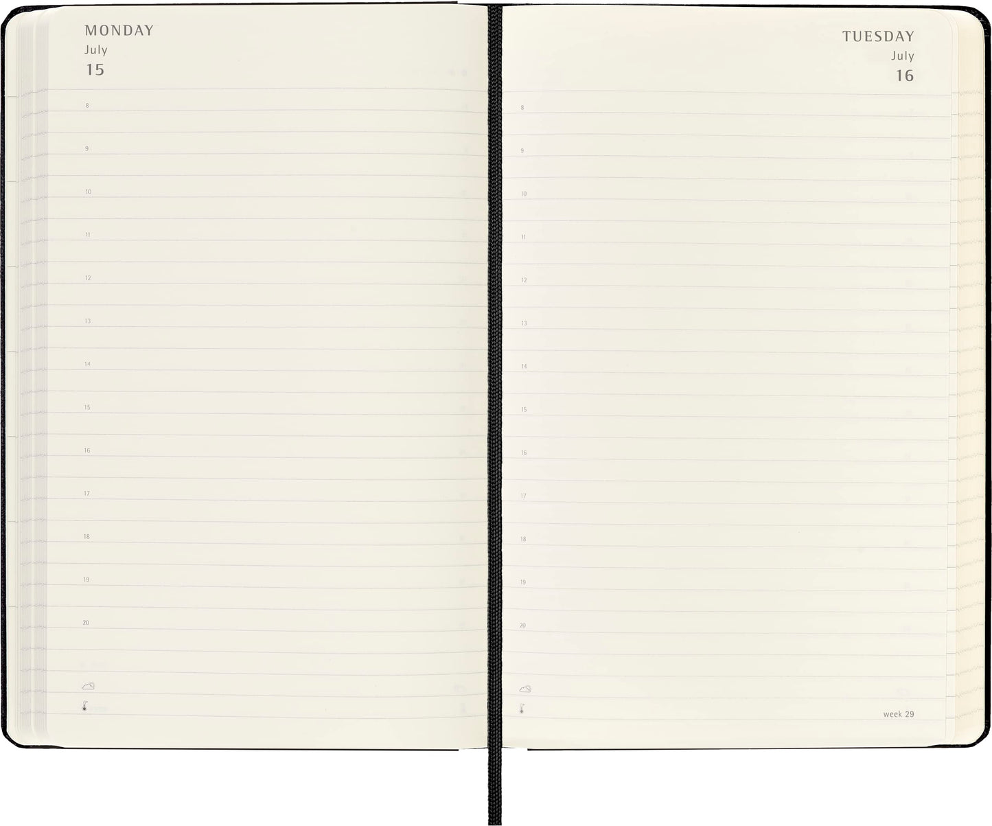 Moleskine Classic 18 Month 2023-2024 Daily Planner, Hard Cover, Large (5" x 8.25"), Black