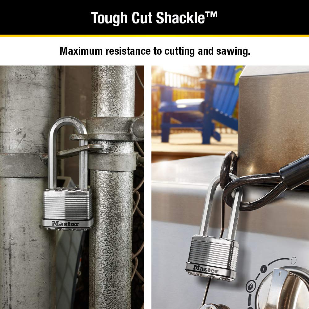 Master Lock Magnum Heavy Duty Outdoor Padlock with Key, 2 Pack Keyed-Alike, M5XTLJ